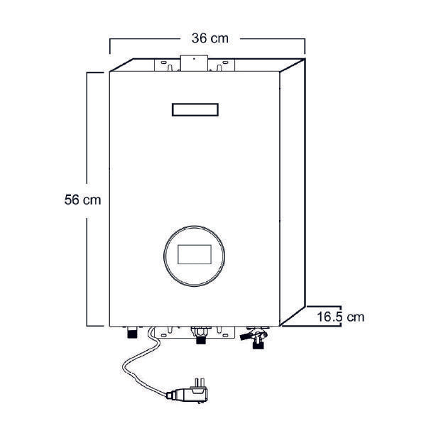 21L Gas Water Heater - Energy Efficient, Instant Hot Water for Home & RV Use - Perfect for Showers, Washing Dishes & More (Grey)