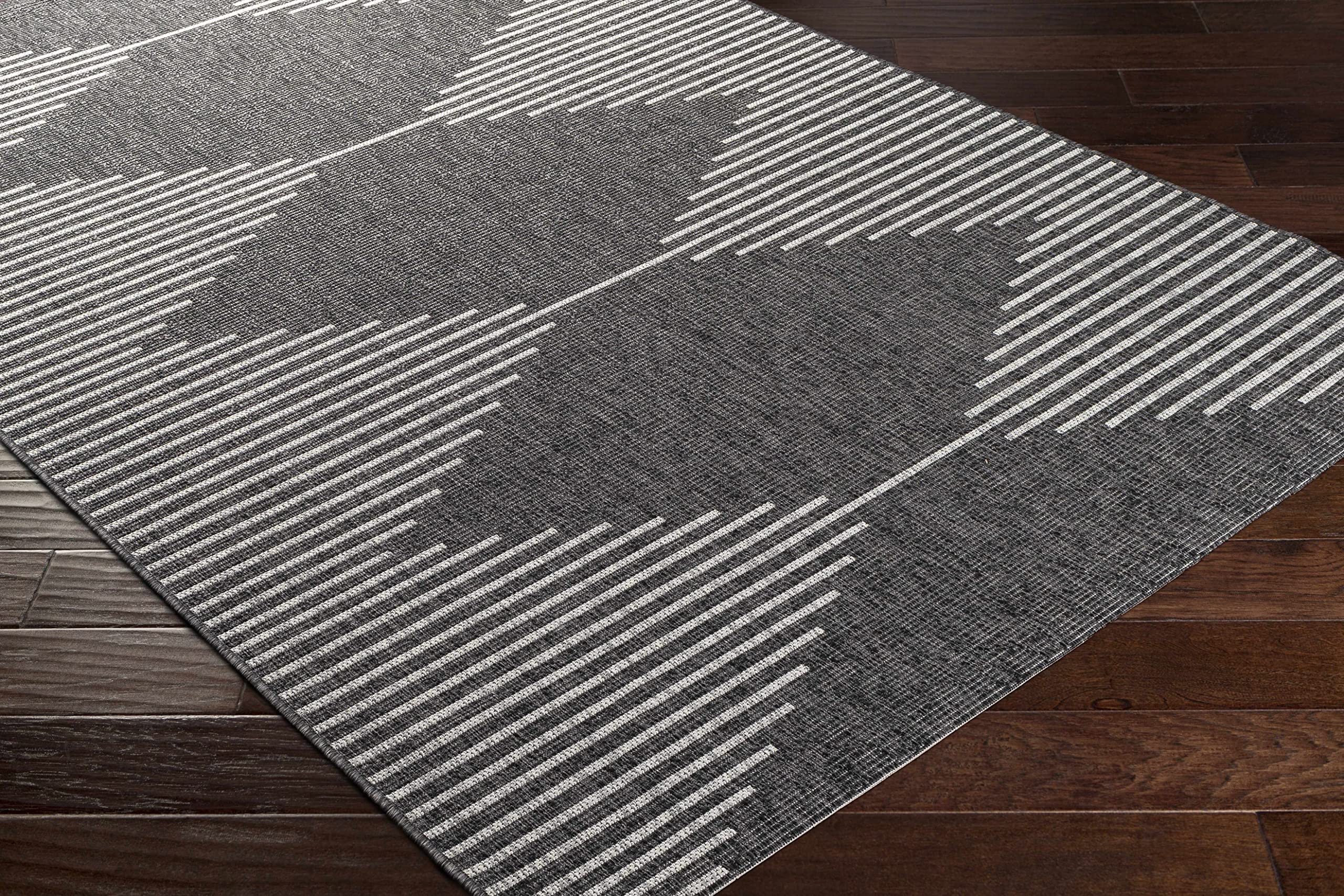 Modern Hauteloom Stephan Indoor Outdoor Rug - Gray, Beige, Black - 6'7