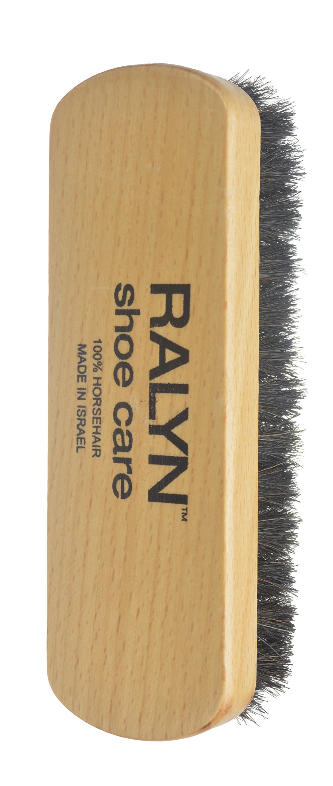 Premium Travel Shoe Shine Kit - 100% Horsehair Brush & Dauber with Dark Bristles, Microfiber Shine Cloth & 5.5