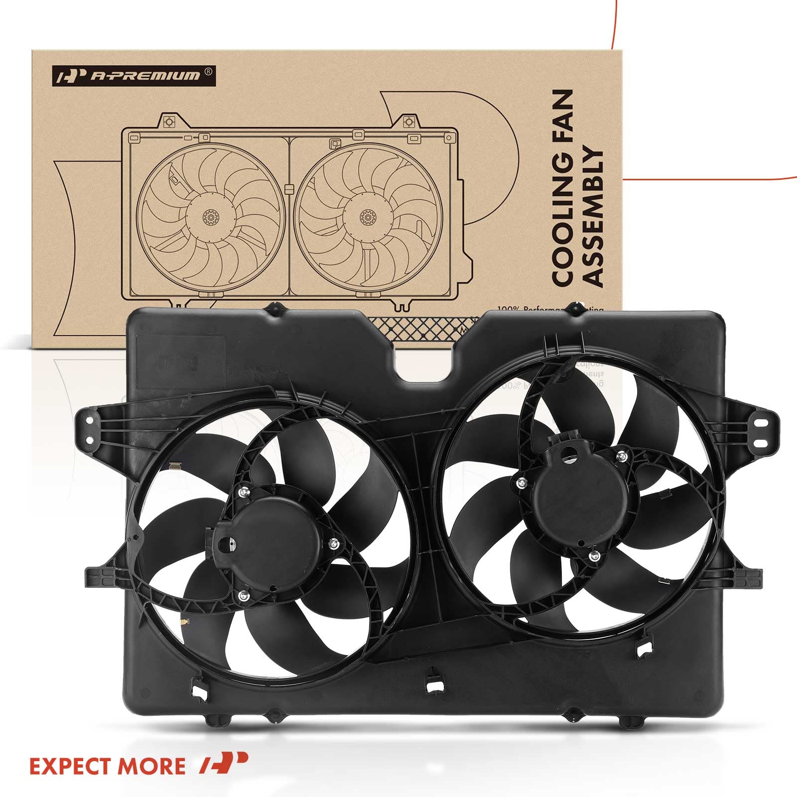 Premium Engine Radiator Cooling Fan Assembly for 2008-2012 Ford Escape & 2008-2011 Mercury Mariner - Direct Replacement for OEM# 8L8Z8C607B - Perfect for Overheating Prevention & Summer Driving