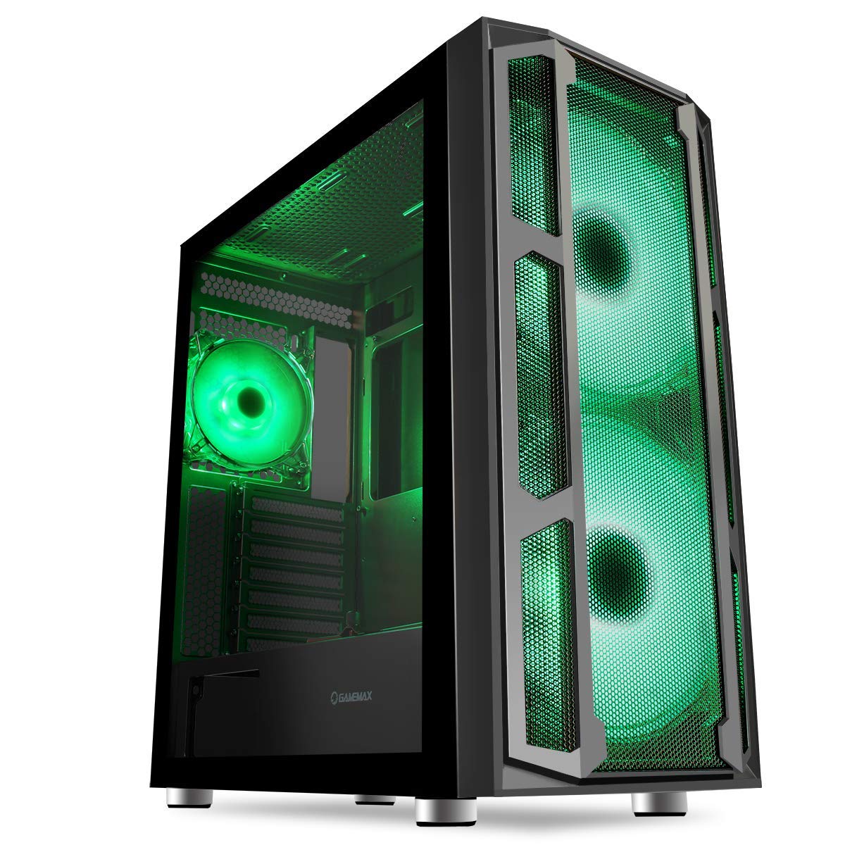 OCHW F15 RGB Gaming PC - AMD A8 9600 Quad Core, Radeon HD R7, 8GB DDR4, 480GB SSD, 600W PSU, USB 3.0, WiFi 300Mbps, Windows 10 Pro - Ultra Fast Mesh Desktop Computer for Home Office, Gaming & Streaming