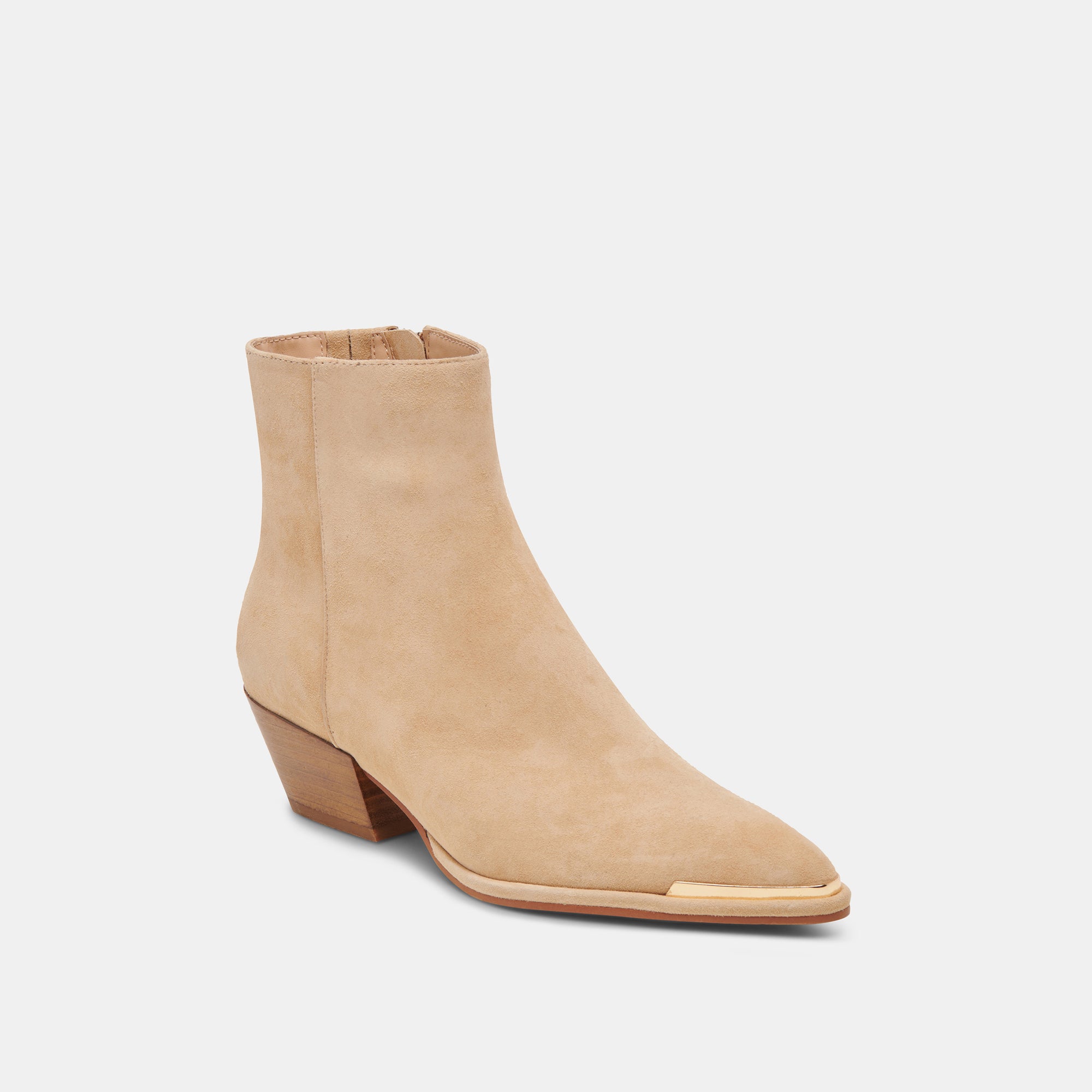 NONAH Wide Booties in Tan Suede - Comfortable & Stylish Women's Shoes for Fall & Winter | Perfect for Casual Outfits, Work & Outdoor Activities
