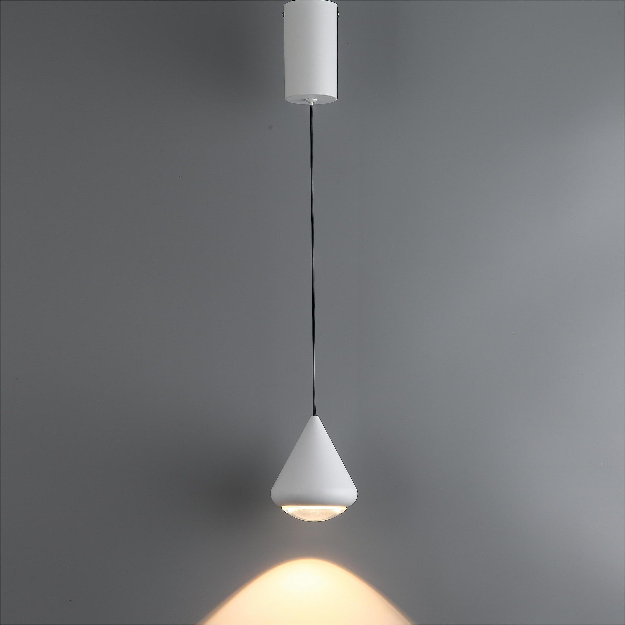 3.9 Inch Modern LED Pendant Light with Sensor Dimming - Minimalist Bedside Lamp, Warm White Hanging Light for Bedroom, Dining Room & Living Room - Perfect for Night Reading and Ambient Lighting (1-Pack)