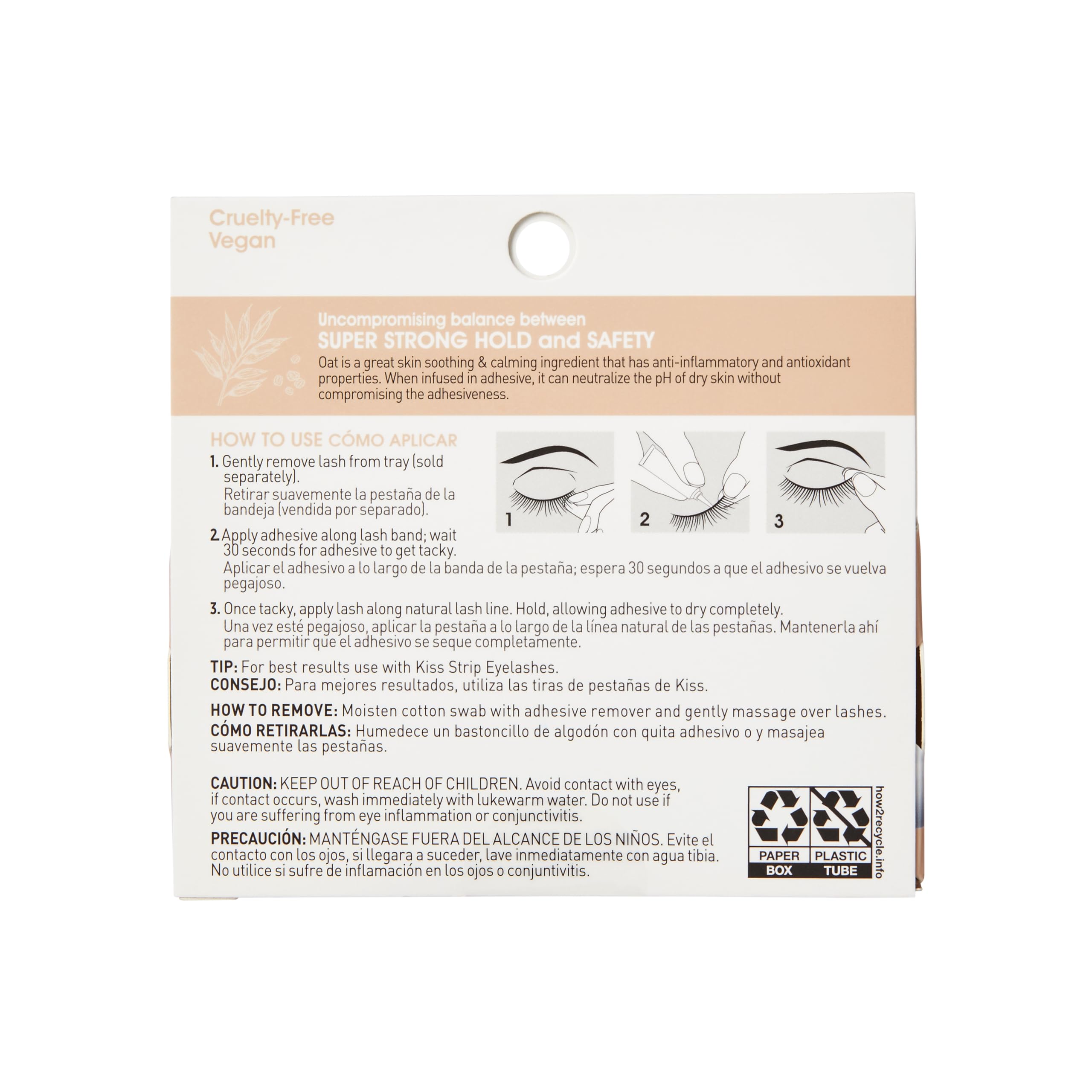KISS Lash Couture Clear Latex Strip Lash Adhesive with Soothing Oat Extract - Waterproof Eyelash Glue for False Lashes, Dermatologist Tested, Contact Lens Safe, Formaldehyde Free, 0.24 Oz - Perfect for Daily Wear, Special Occasions & Sensitive Eyes