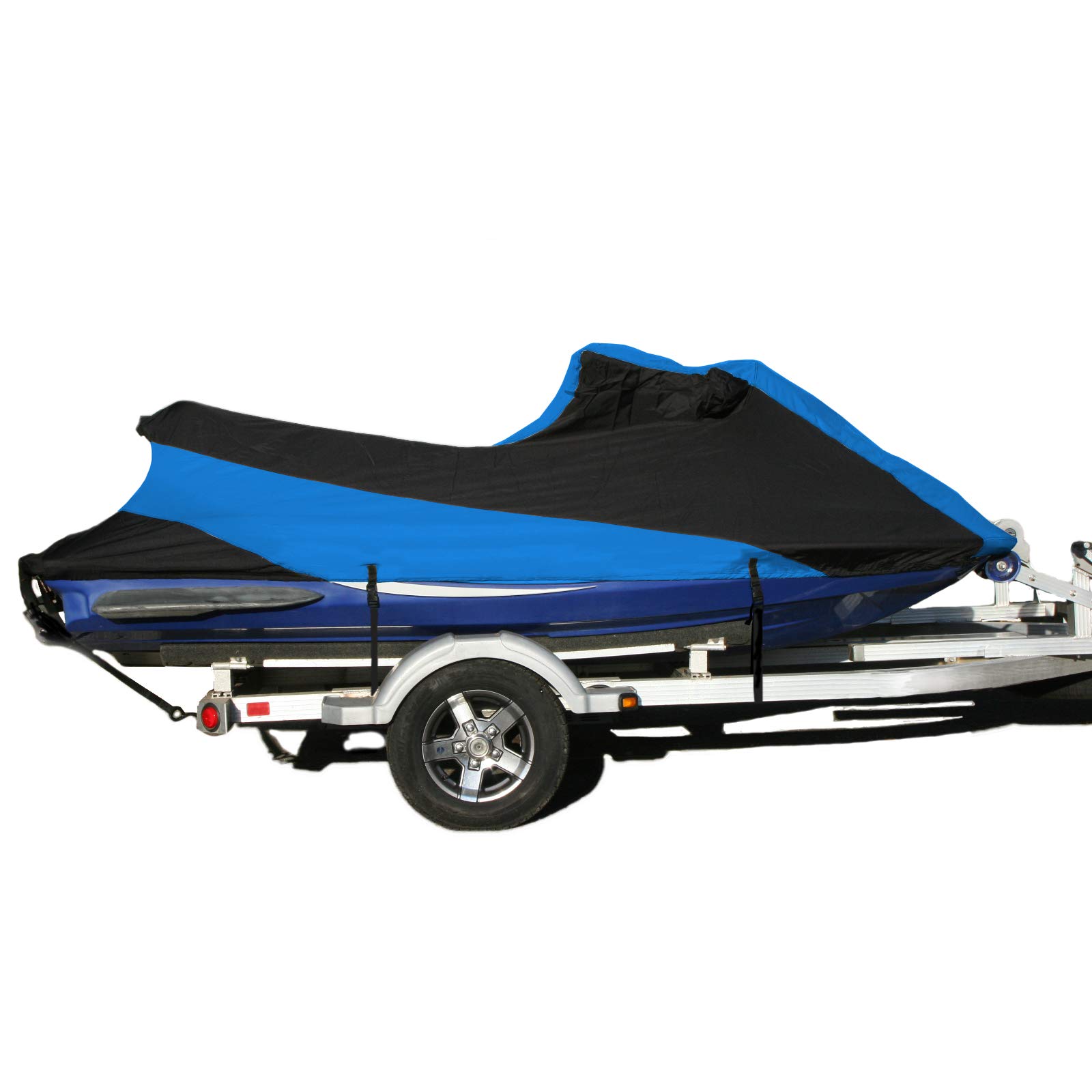 Savvycraft Waterproof Custom Fit Jet Ski Cover for 2003-2005 Sea-Doo GTI LE - Blue/Black Trailerable Protection - Perfect for Outdoor Storage & Transport