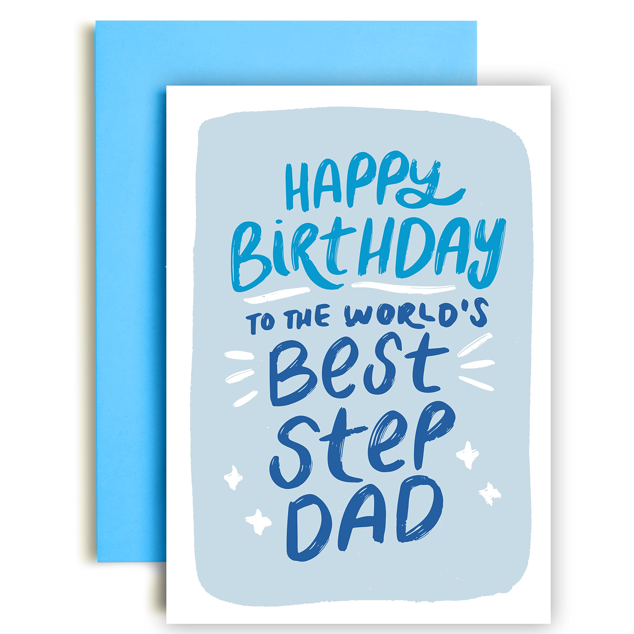 Funny Step Dad Birthday Card - Premium A5 Artwork for Best Step Father | Gift Idea