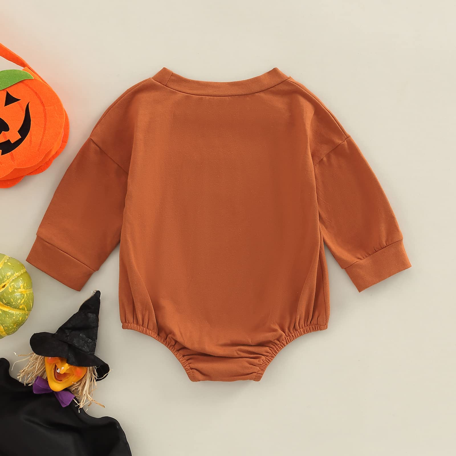 Unisex Baby Bodysuit - Evil Teeth Print Long Sleeve Halloween Outfit for Boys & Girls | Newborn Infant Costume Set for Halloween Parties & Dress-Up Play