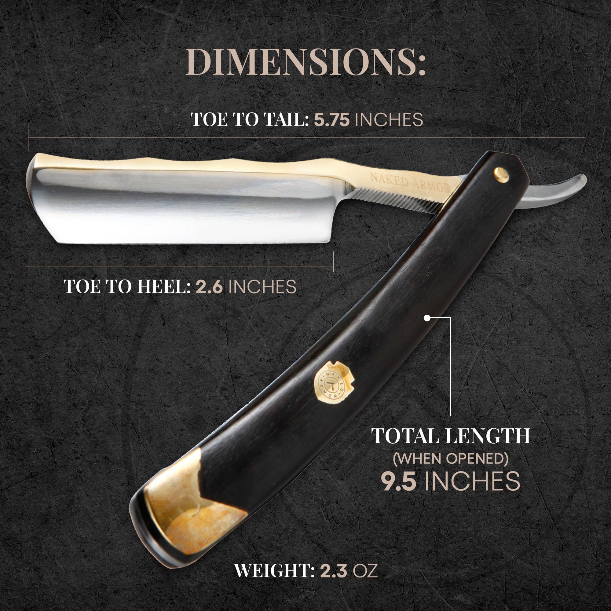 Premium Gold Straight Razor Shaving Kit for Men - Stainless Steel Straight Edge Razor with Ebony Handle, Shave Ready Razor, Brush, Soap & Strop - Complete Luxury Grooming Set for Wet Shaving - Ideal Gift for Barbers & Shaving Enthusiasts