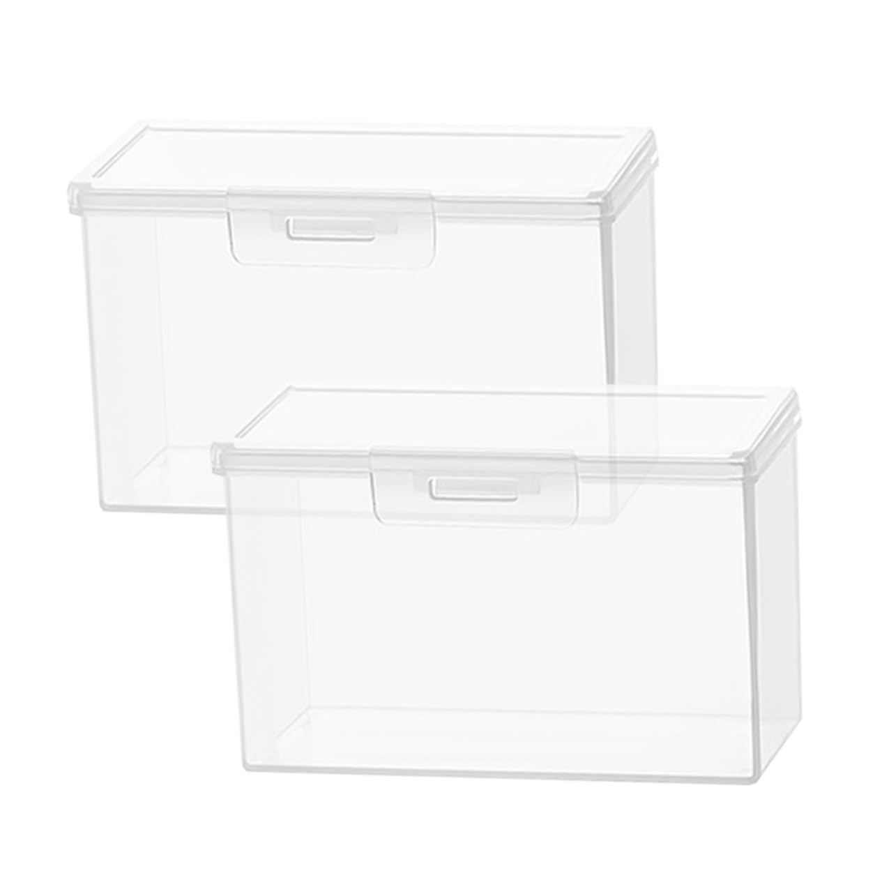 Elegant Card Storage Box Set of 2 - Premium Card Organizer for Home & Office Desktop - Perfect for Collectible Cards, Business Cards, and Greeting Cards Storage - Ideal for Organizing Trading Cards, Photos, and Important Documents