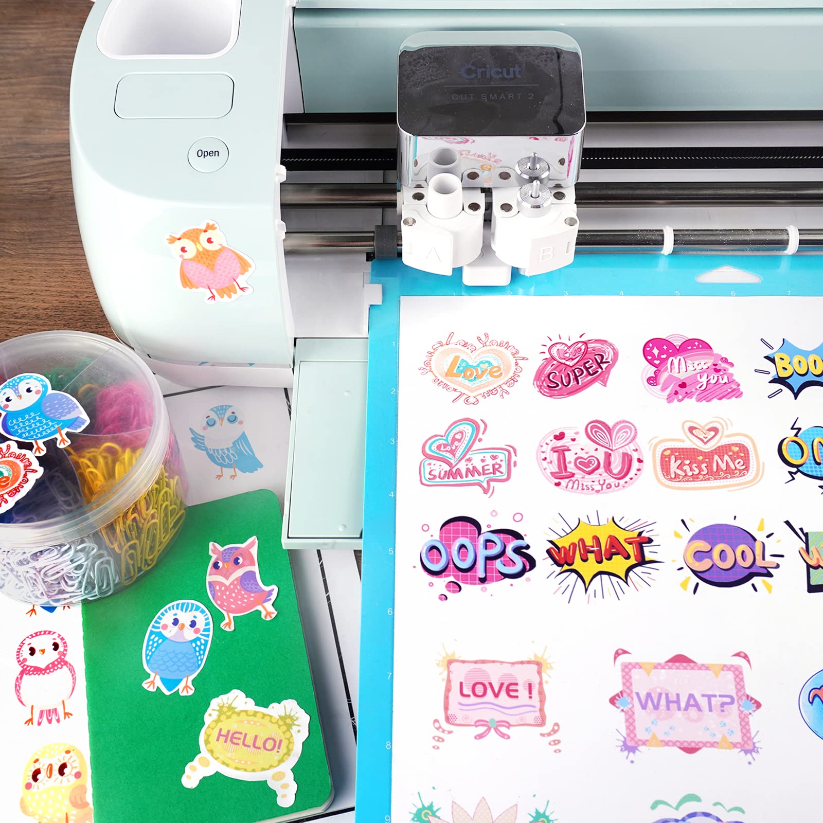 Printable Vinyl Sticker Paper - 100 Glossy & 100 Matte White Sheets (8.5x11 Inches) for Inkjet Printers - DIY Labels, Decals, Crafts & Scrapbooking