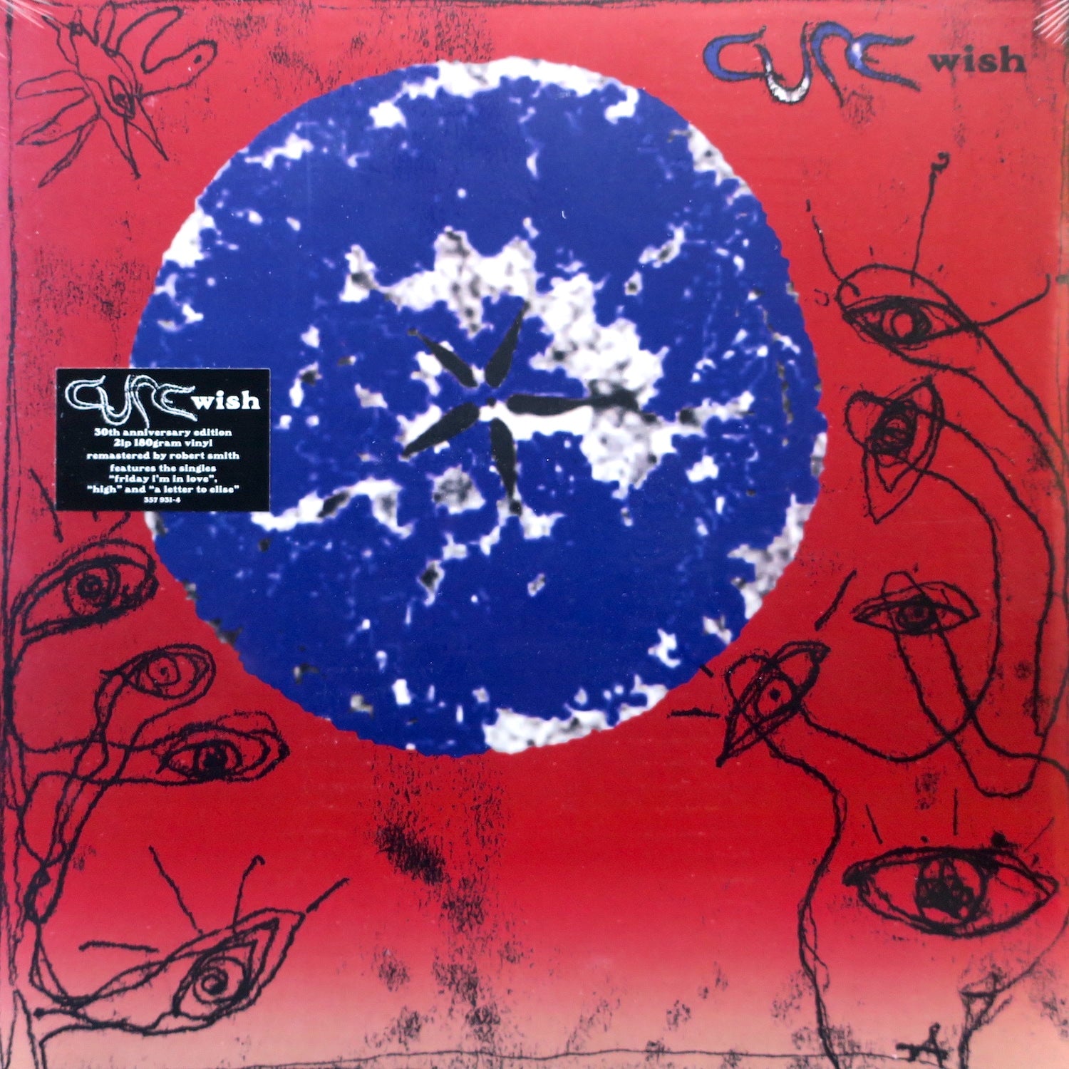 CURE 'Wish' 30th Anniversary Remastered 180g Vinyl 2LP Record - Limited Edition Collectible for Music Lovers & Audiophiles - Perfect for Home Listening & Vinyl Collections