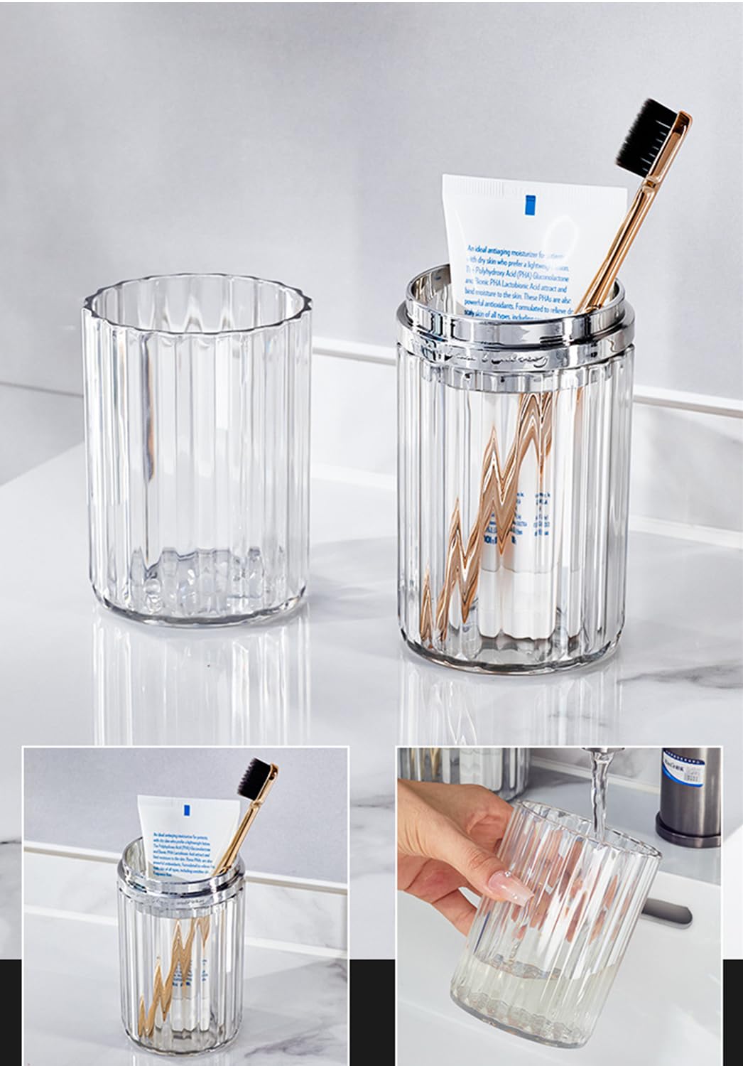 Portable Travel Toothbrush Holder with Toothpaste Container - Large Waterproof Toothbrush Case for Camping, Business Trips & School - Compact Bathroom Organizer for On-the-Go Oral Care