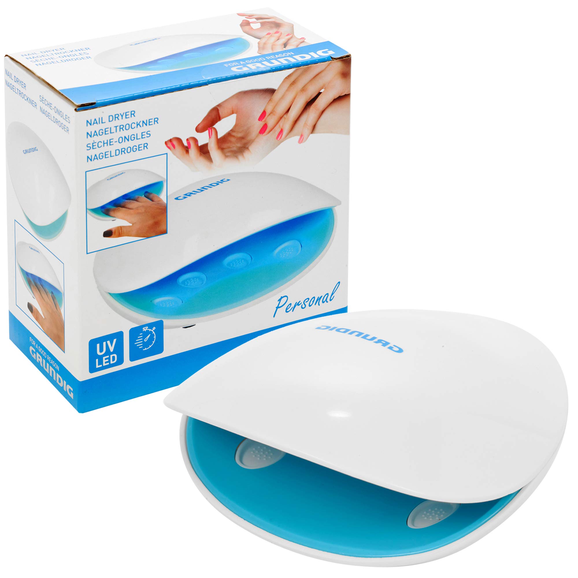 URBNLIVING LED Nail Dryer with UV Lamps - Fast Drying Gel Polish Oven for Salon & Home Use (Requires 3 AAA Batteries) | Perfect for Manicures, Pedicures & DIY Nail Art