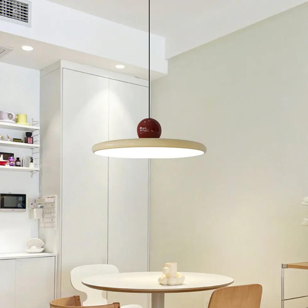 Vintage LED Ceiling Light - Round Disc Shade Design for Living Room, Bedroom & Dining Room - Energy Efficient Edison Bulb Style Fixture