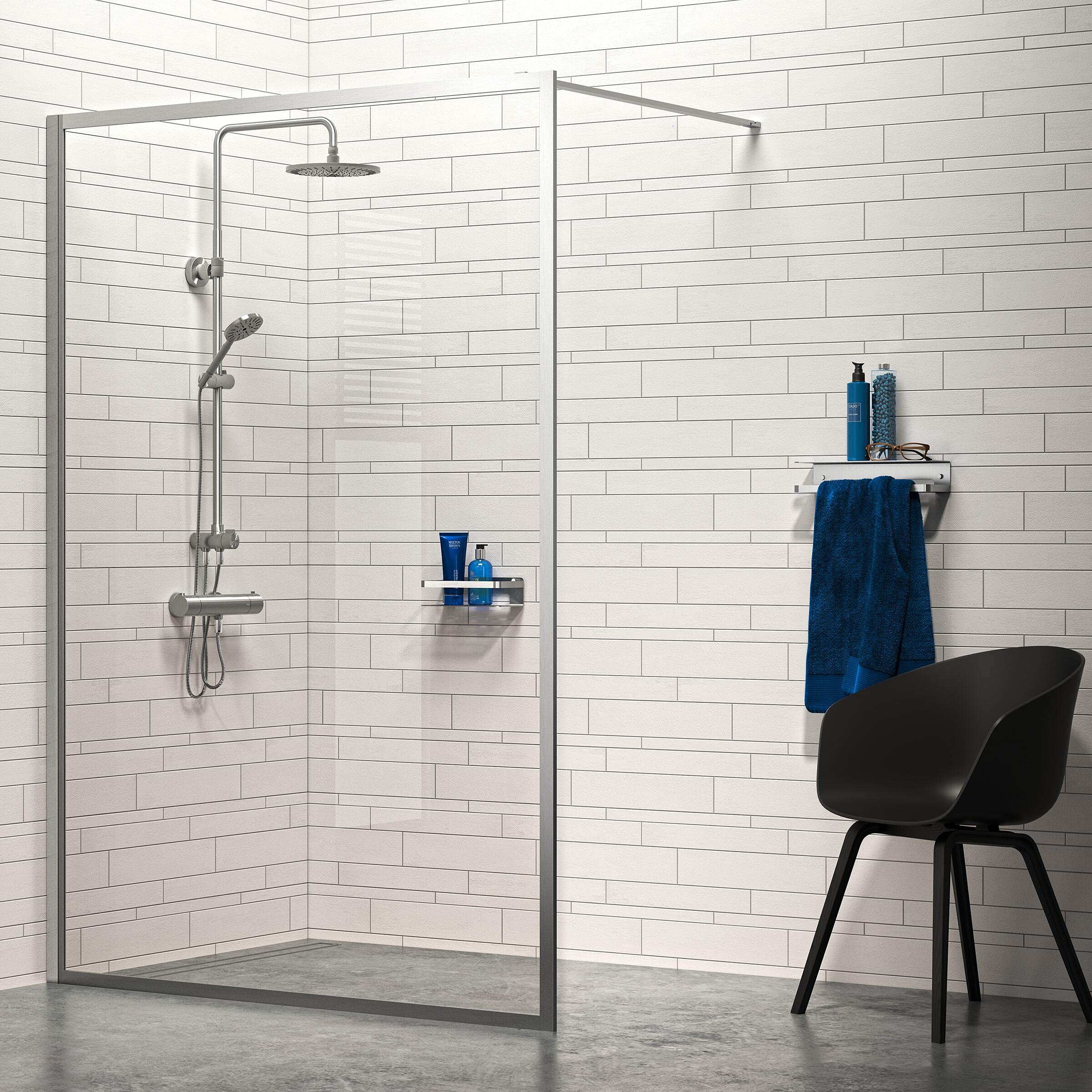 Brushed Stainless Steel Shower Caddy Basket - 13.8