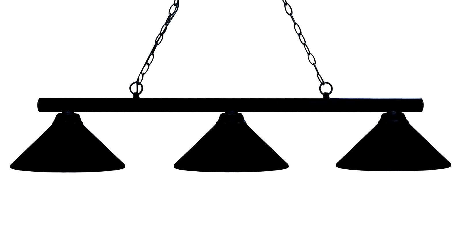 zLite 3-Light Billiard Pool Table Pendant Lighting Fixture - Vintage Style Hanging Chandelier for Game Room, Basement & Man Cave Decor