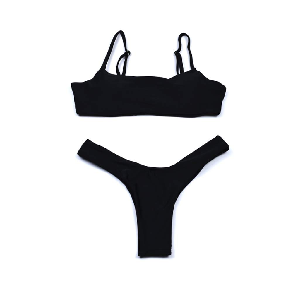 Meioro Low Rise Bikini Set for Women - Push Up Tankini for Beach & Pool