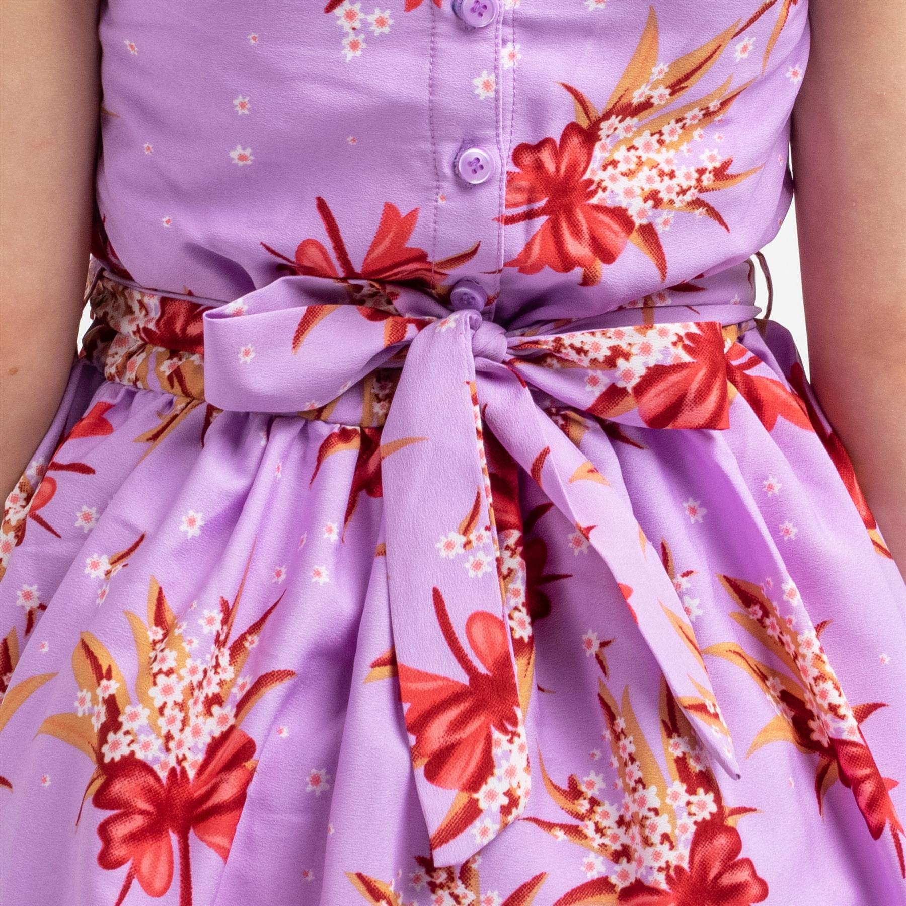 Miss Lavish London Girl Casual Dress - Peter Pan Collar Sleeveless Summer Party Dress for Kids Ages 3-12 | Perfect for Birthday Parties, School Events & Family Outings
