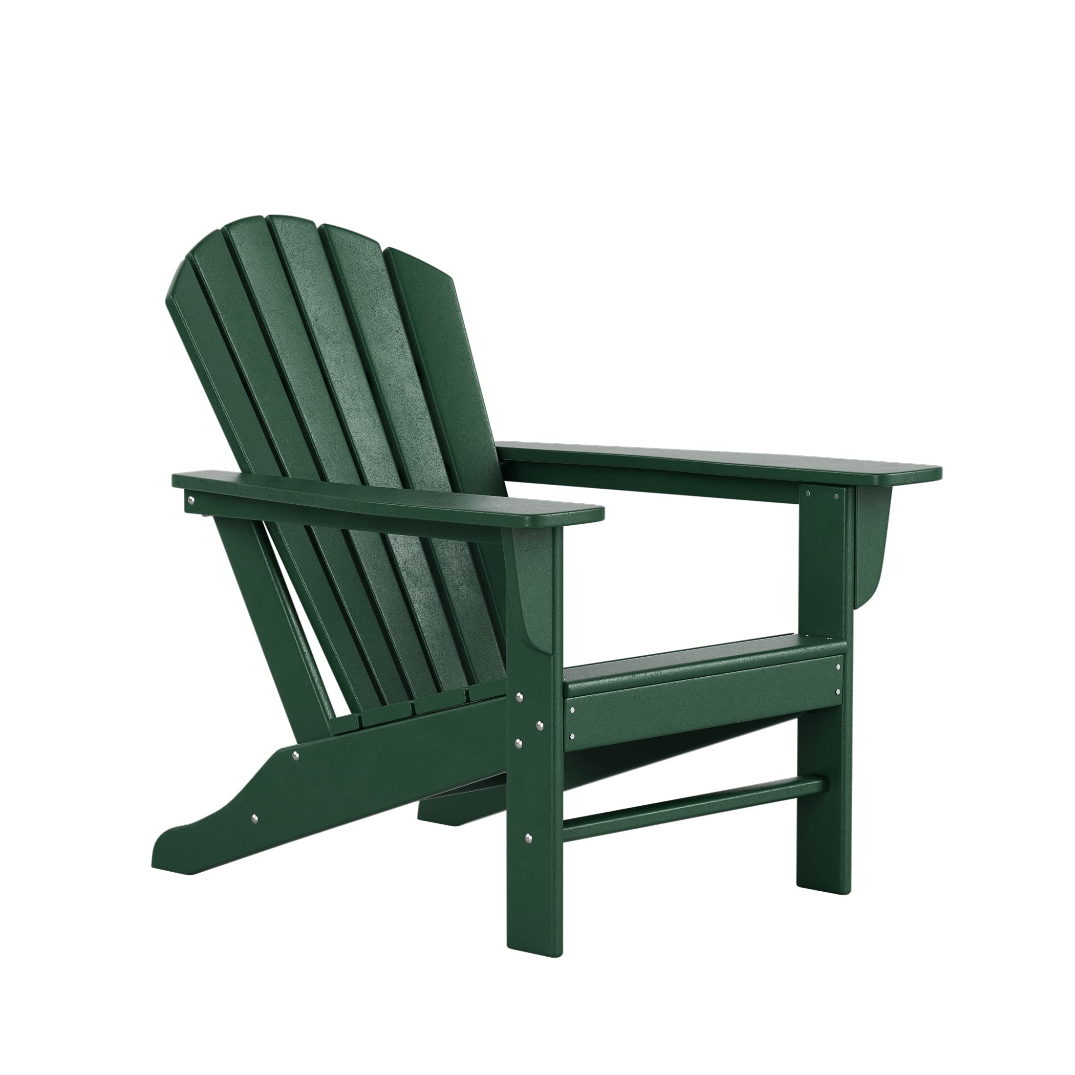 WestinTrends Dylan 3-Piece Outdoor Adirondack Chair Set with Side Table - Dark Green Patio Furniture for Garden, Backyard, Poolside & Deck Relaxation