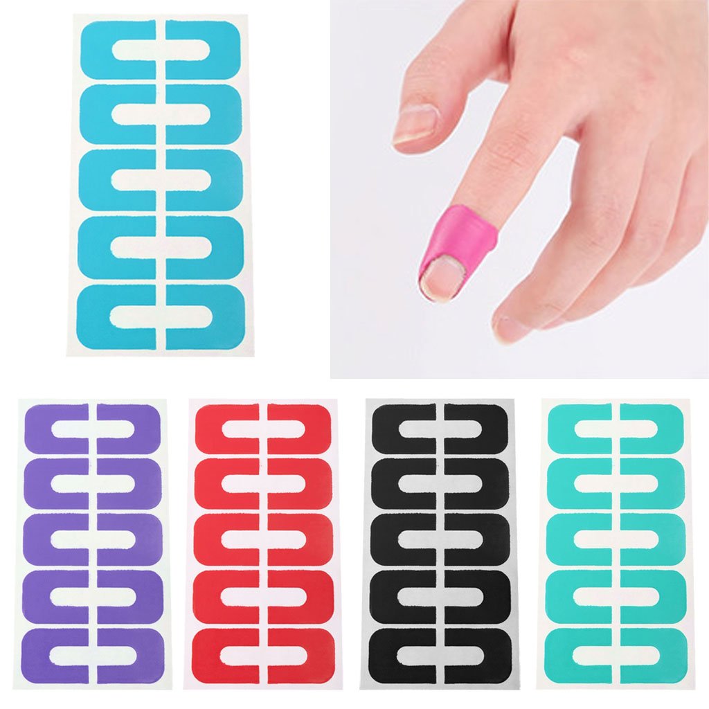 10-Pack U-Shape Peel Off Nail Polish Stickers | Spill Proof Manicure Protectors | Rose Red | Perfect for DIY Nail Art & At-Home Manicures