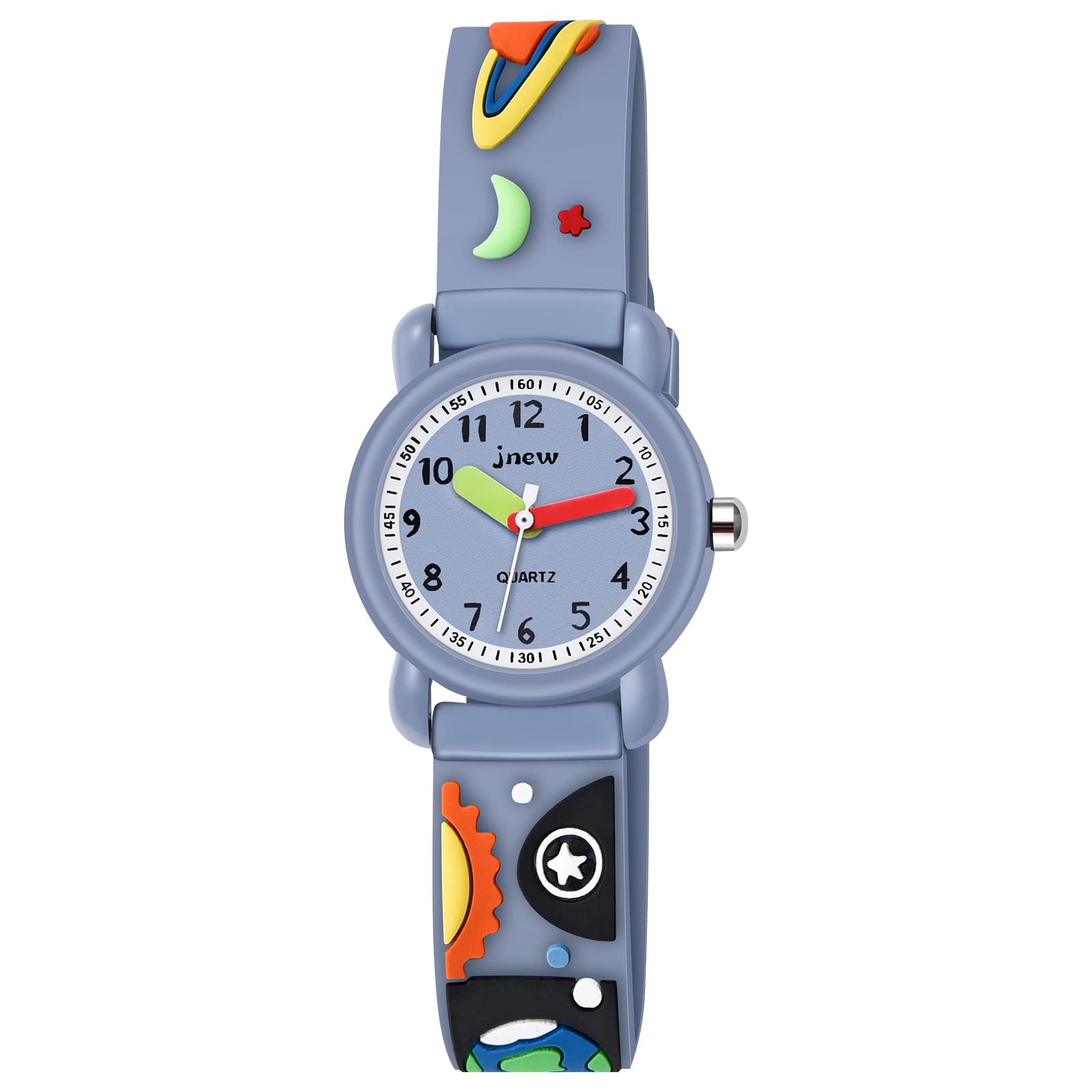 Venhoo Kids Watches - 3D Cute Cartoon Waterproof Silicone Wristwatch for Boys & Girls Ages 3-10 | Time Teacher Gift | Durable & Comfortable for School, Playtime & Outdoor Activities | Universe Design