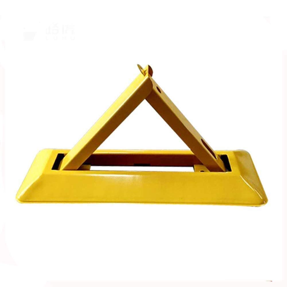 Heavy Duty Triangular Parking Lock - Foldable Metal Bollard for Secure Parking Lane Speed Control with Double Lock System | Ideal for Driveways, Garages, and Commercial Parking Lots