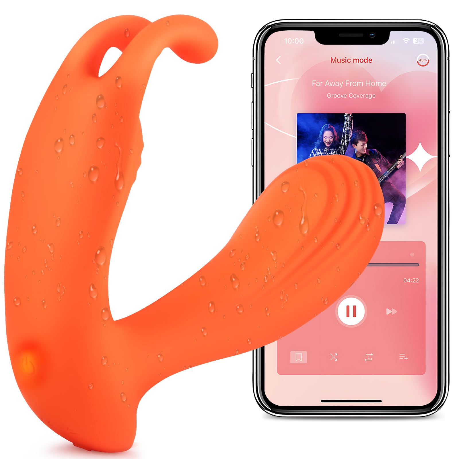 Premium 4-in-1 Wearable Vibrator for Women - Remote Control Clitoral & G-Spot Stimulation Panty Vibrator with 10 Vibration Modes | Couples Play, Discreet Public Wear, Solo Pleasure & Romantic Gift (Cyan)