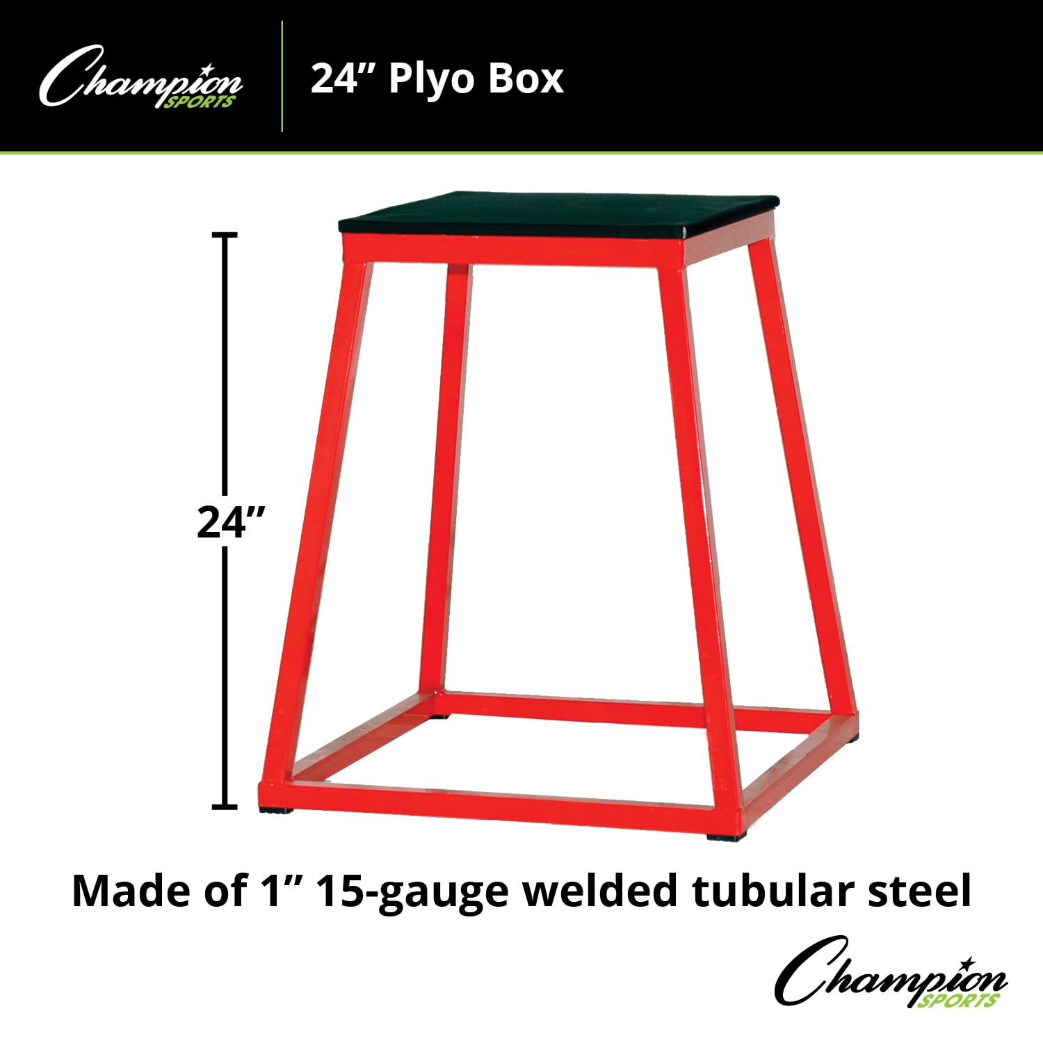 Champion Sports Welded Steel Plyometric Box Set - 5-Piece Adjustable Jump Box for CrossFit, Gym & Home Workouts - Ideal for Plyo Training, Step Ups & Strength Exercises