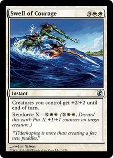 Magic The Gathering - Swell of Courage Card - Duel Decks: Elspeth vs Tezzeret | MTG Trading Card Game | Perfect for Commander and Standard Deck Builders