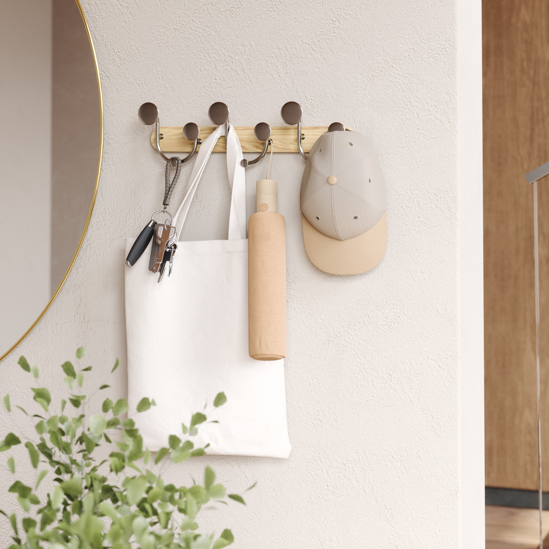 Melody 9 Wall Hook - Decorative Wall Hooks for Hanging Coats, Hats & Keys - Rust-Resistant Metal Hooks for Home, Office & Entryway Organization