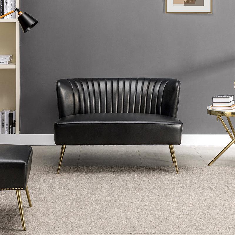 Agnes Vegan Leather Loveseat - Eco-Friendly Faux Leather Sofa for Small Spaces | Perfect for Apartments, Living Rooms & Home Offices