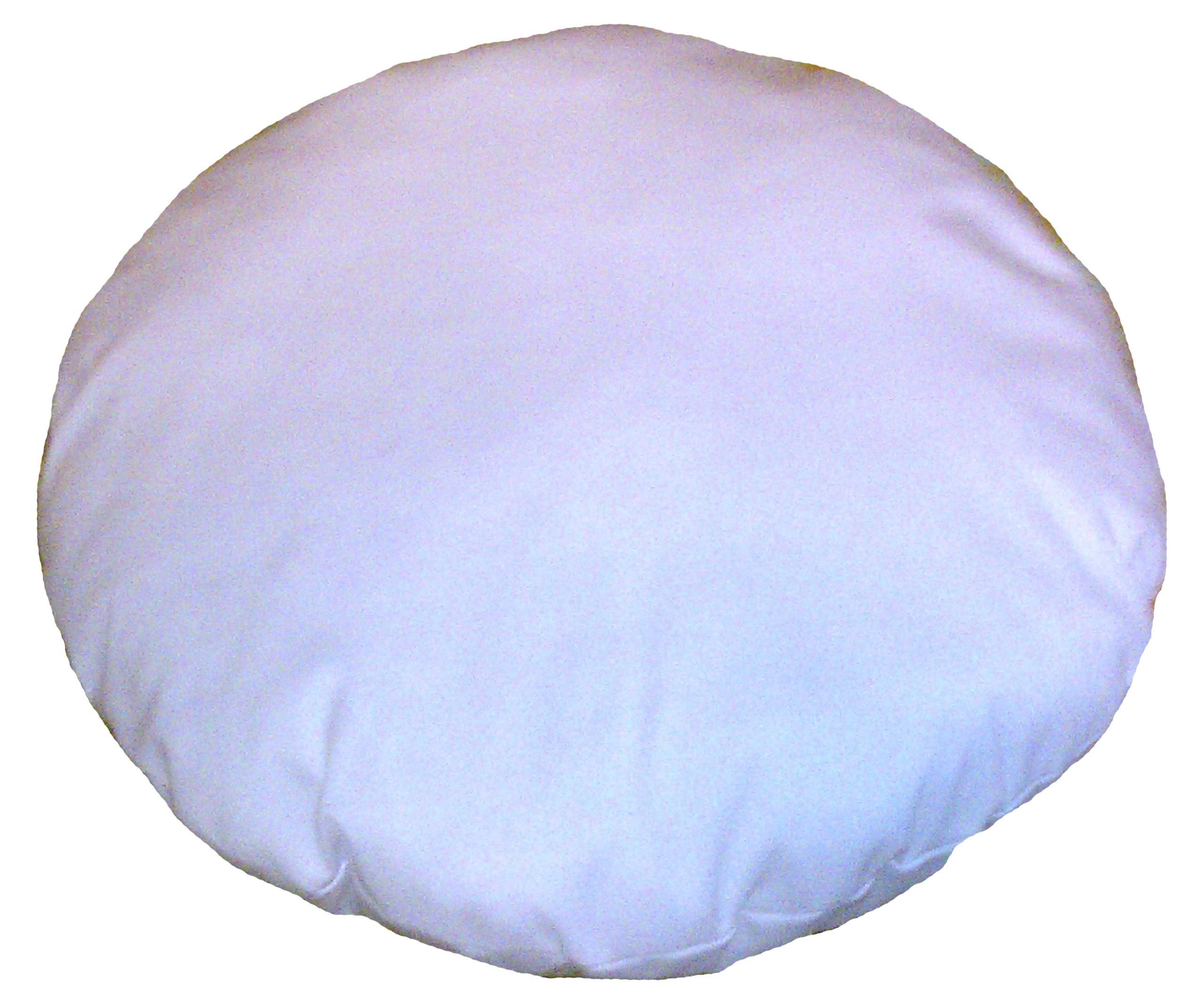 16 Inch Round White Cotton-Blend Throw Pillow Insert - Soft & Fluffy Decorative Cushion for Sofa, Bed, Chair - Perfect for Living Room, Bedroom & Home Decor