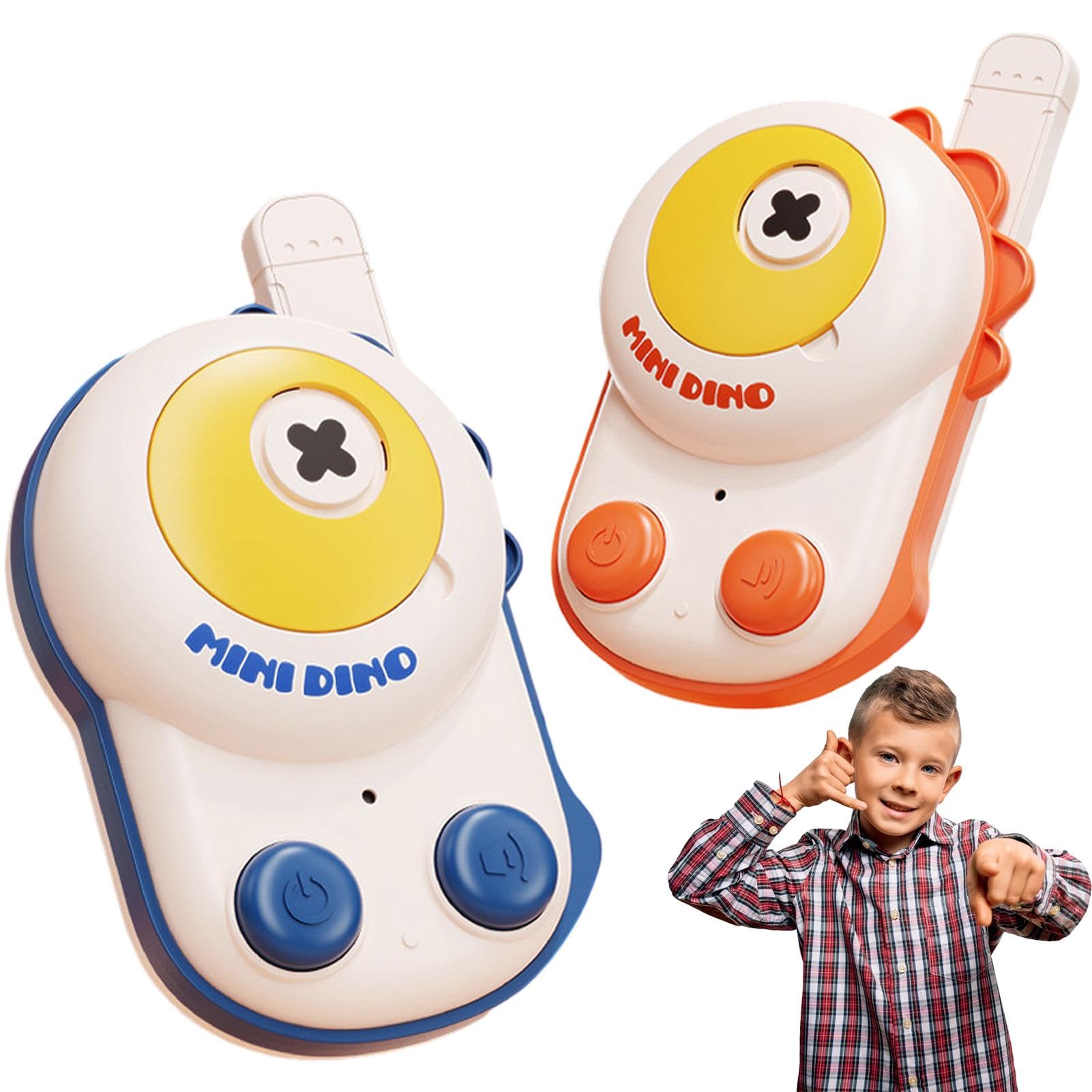 Dinosaur Walkie Talkies for Kids - Rechargeable High Definition 2-Pack Portable Toy Radios | Perfect Christmas Birthday Gifts for Boys & Girls | Outdoor Adventures, Camping, Playdates & Family Fun
