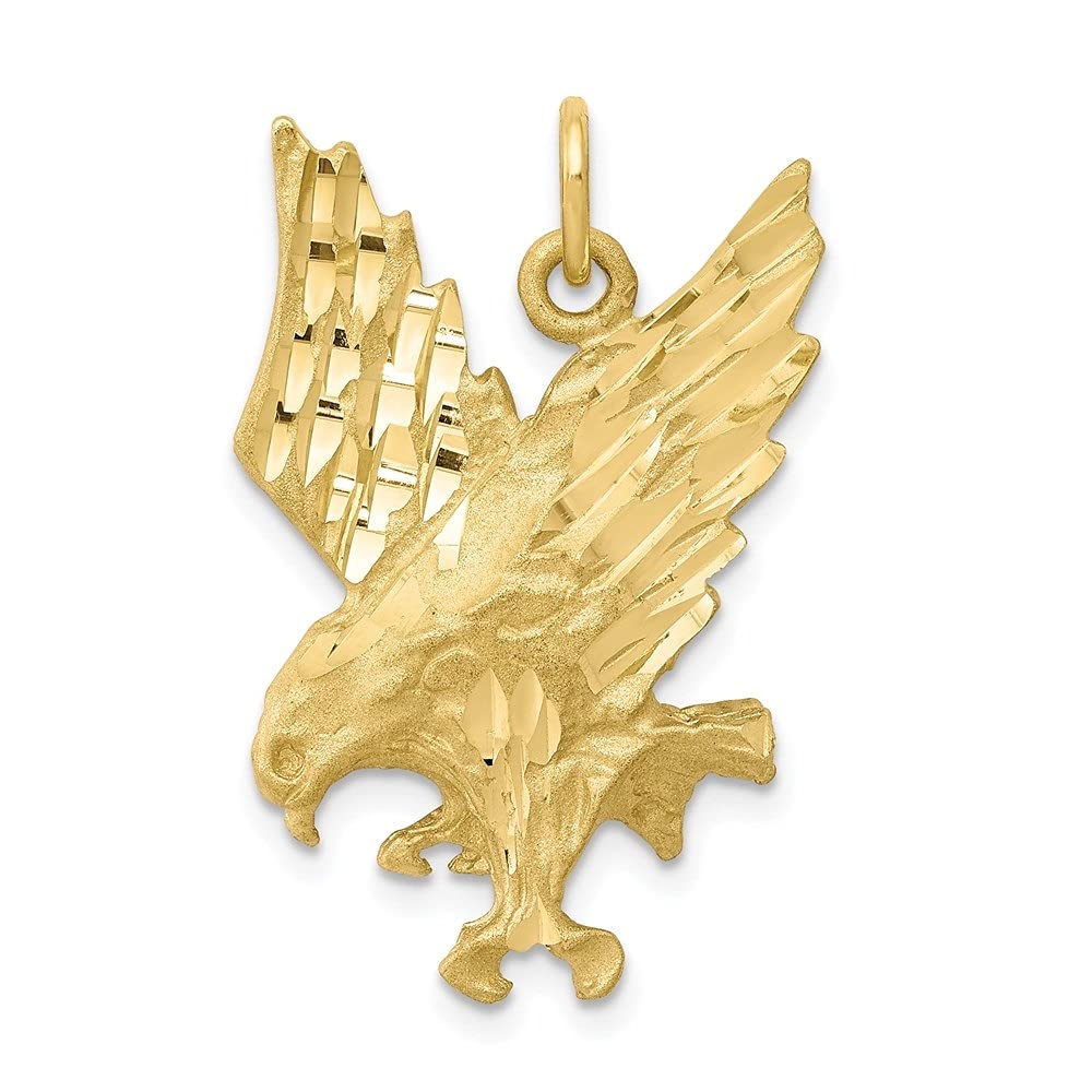 10K Yellow Gold Eagle Charm Pendant Necklace for Women - Elegant Fine Jewelry Gift for Birthday, Anniversary & Special Occasions