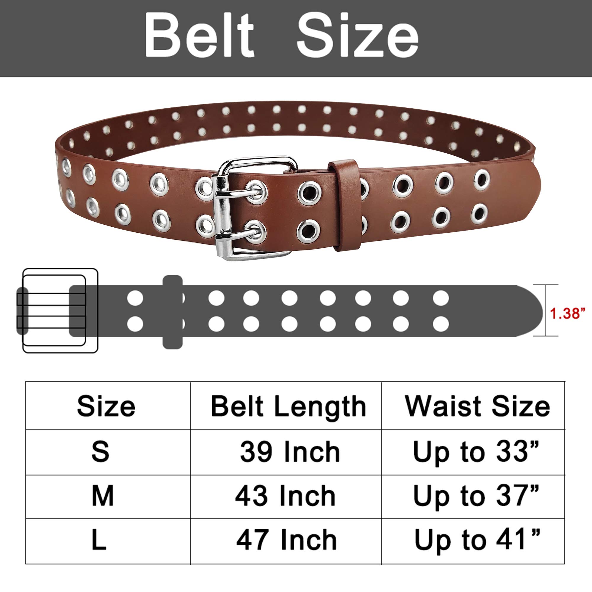 Premium Genuine Leather Belts for Women & Men - Adjustable Double Hole Design - Classic Black Dress & Casual Belt for Office, Jeans, Dresses - Perfect for Everyday Fashion & Formal Wear - Durable Leather Accessory for Work, Parties & Special Occasions | Ideal for Business Attire, Date Nights & Travel Essentials