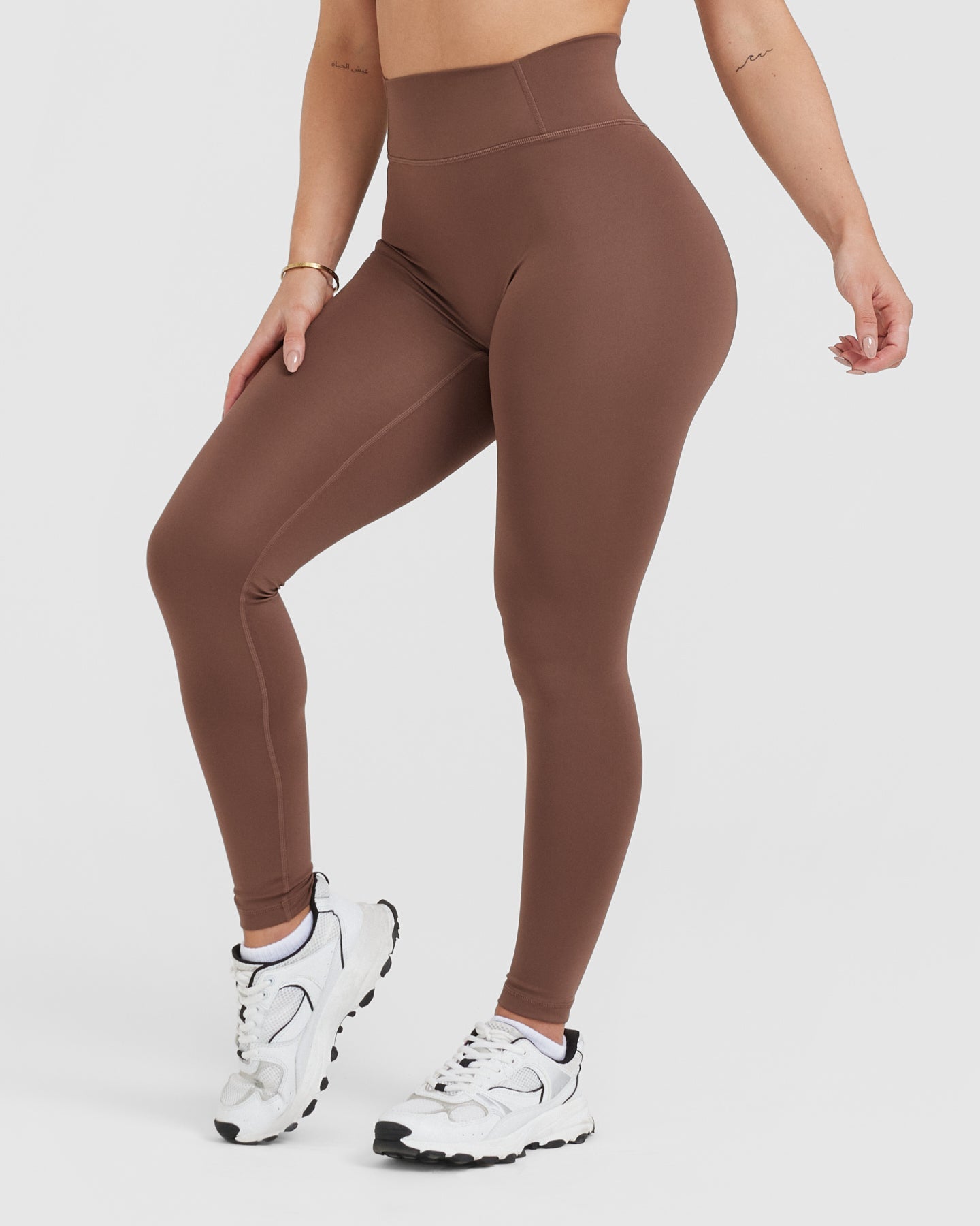 Timeless High Waisted Yoga Pants for Women - Comfortable Tummy Control Workout Leggings in Chestnut Brown | Perfect for Yoga, Gym, Running & Everyday Wear