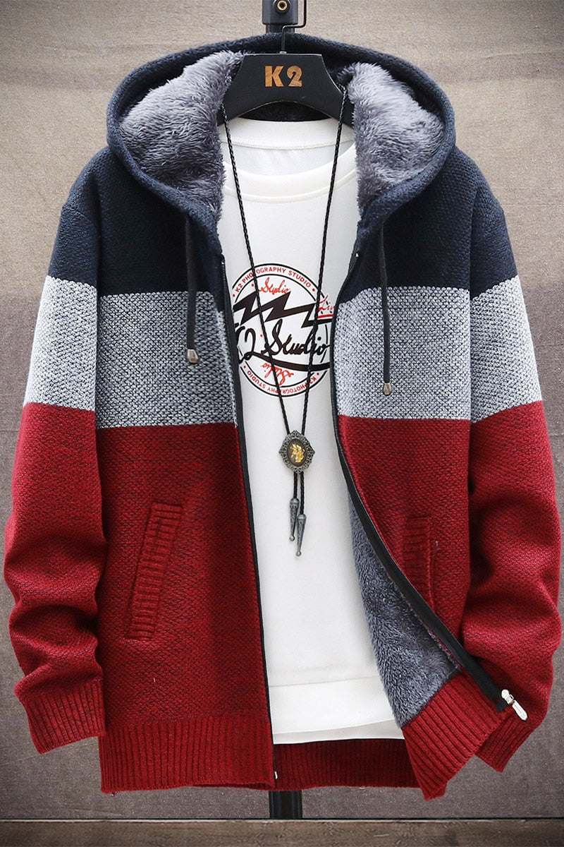 Antonio's Autumn Hooded Patchwork Jacket for Men & Women | Vintage Style Lightweight Coat | Perfect for Fall Outfits, Outdoor Adventures & Casual Streetwear