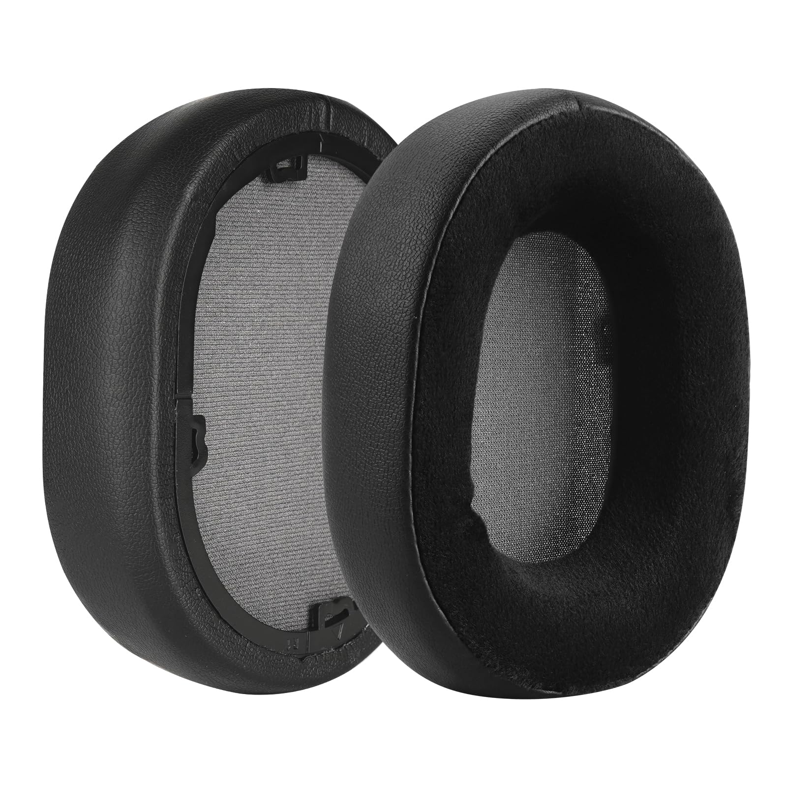 Geekria Comfort Hybrid Velour Replacement Ear Pads for Corsair HS55 & HS65 Headphones - Soft Memory Foam Ear Cushions, Noise Isolation Earpads, Durable Ear Cups Cover Repair Parts (Black) - Perfect for Gaming, Music & Office Work