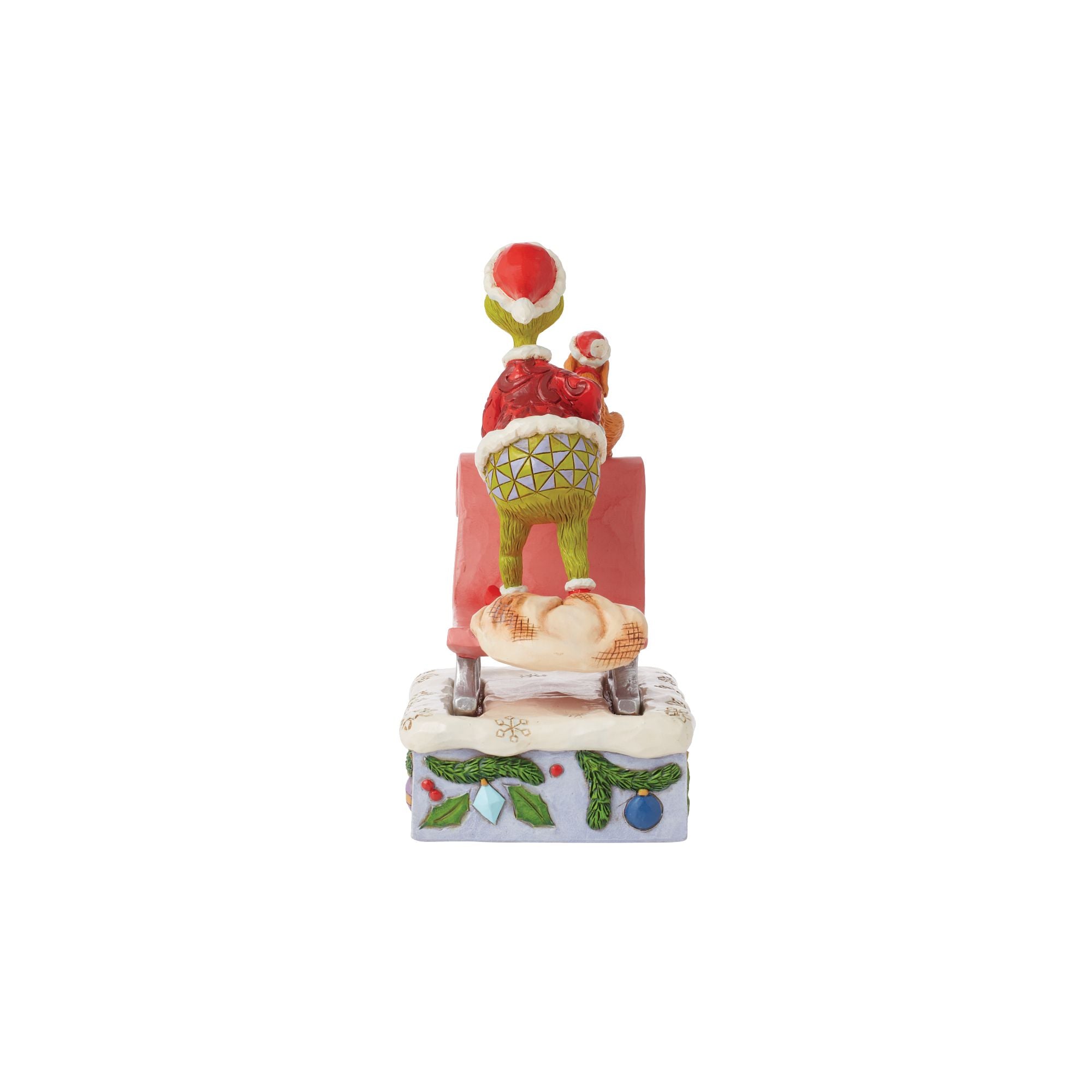 Grinch and Max on Sled Christmas Decor - Festive Holiday Home Decor for Xmas Tree, Mantel & Winter Wonderland Displays