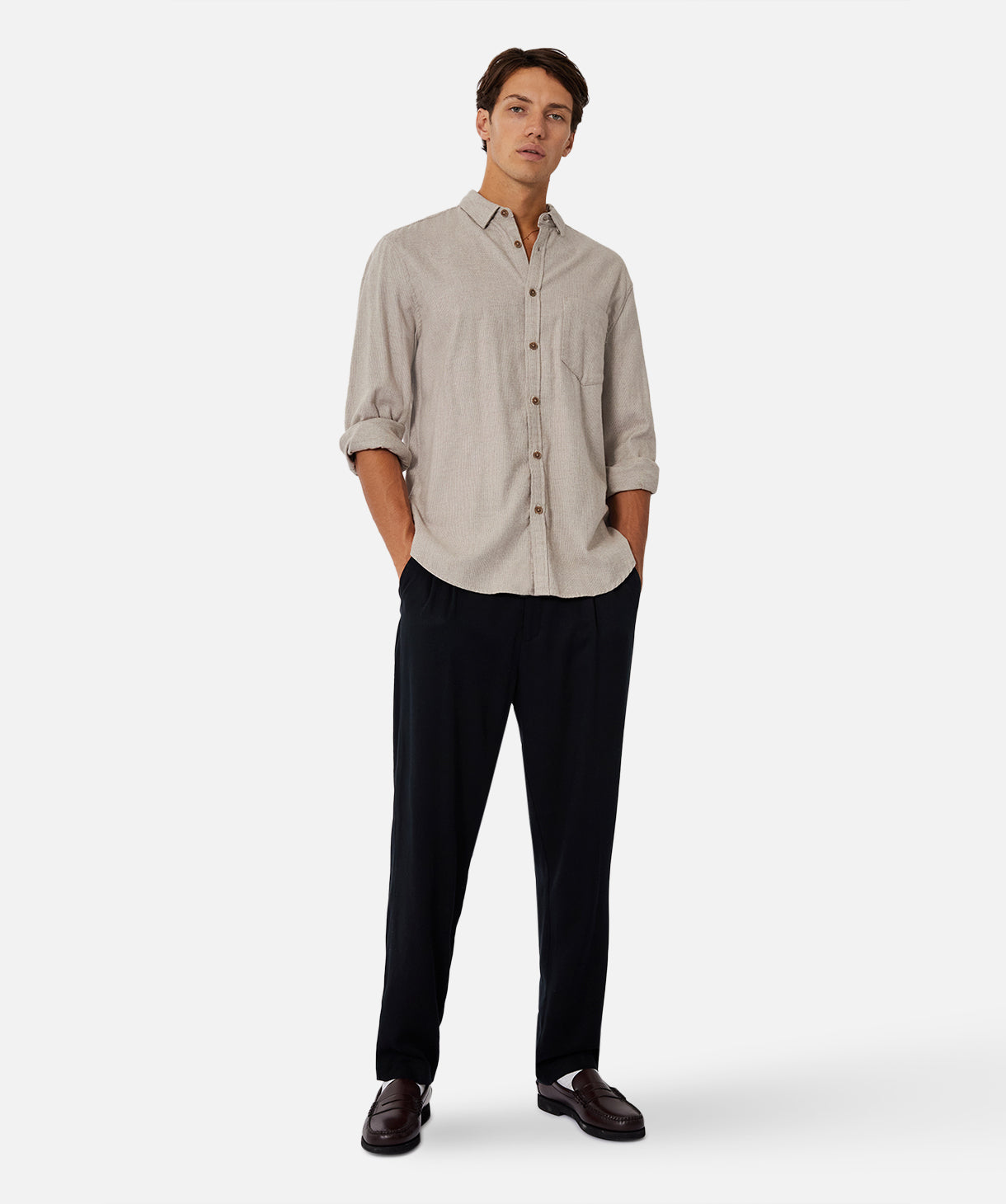 The Rockford LS Shirt - Premium Tweed Button-Up for Men | Casual & Business Wear | Perfect for Office, Dates & Outdoor Events