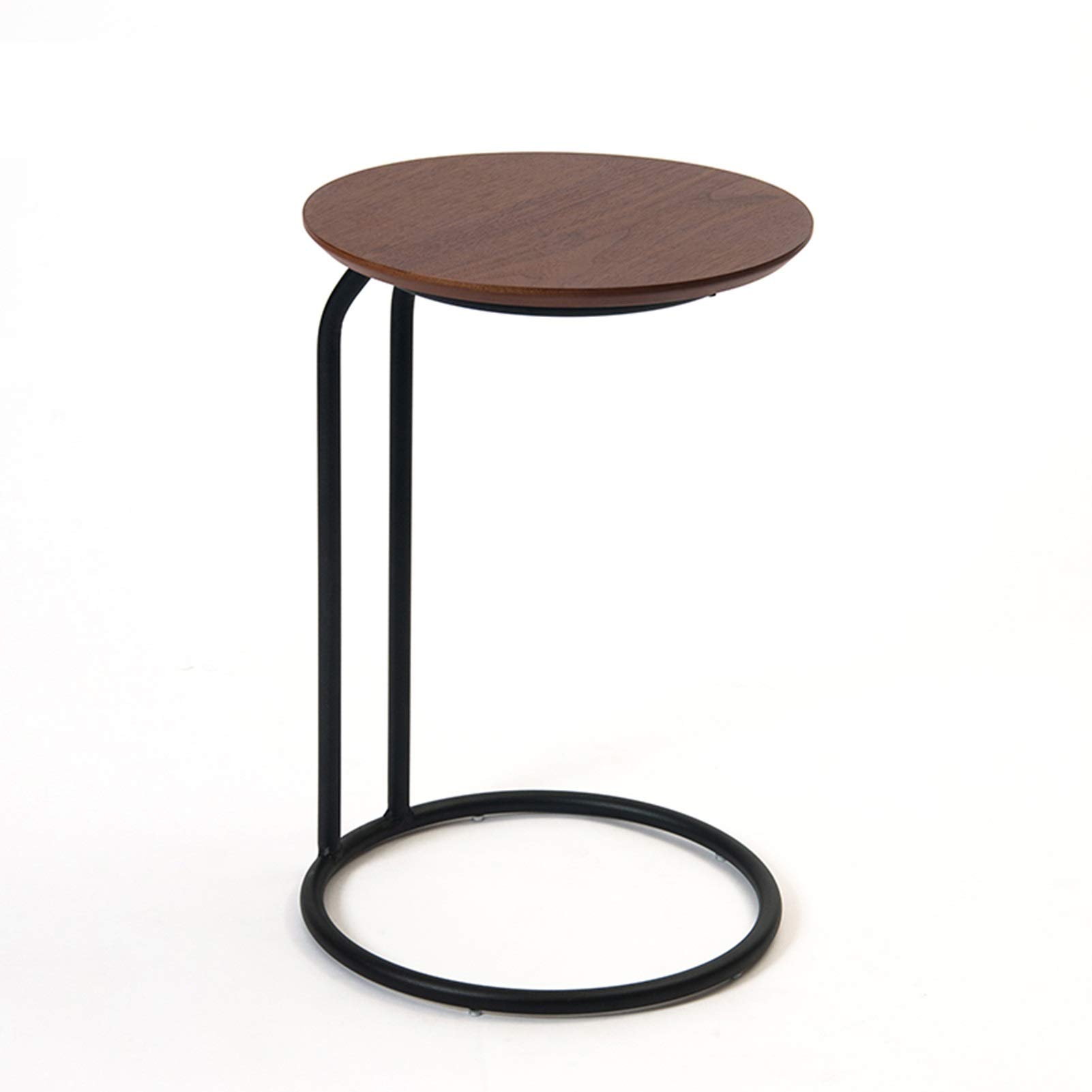 Nordic Wooden Side Table - Small Round Bedside Table for Bedroom, Apartment, Living Room - Space Saving Snack Table, 33x50cm (Color: Brown) - Perfect for Coffee, Books & Nightstand Use
