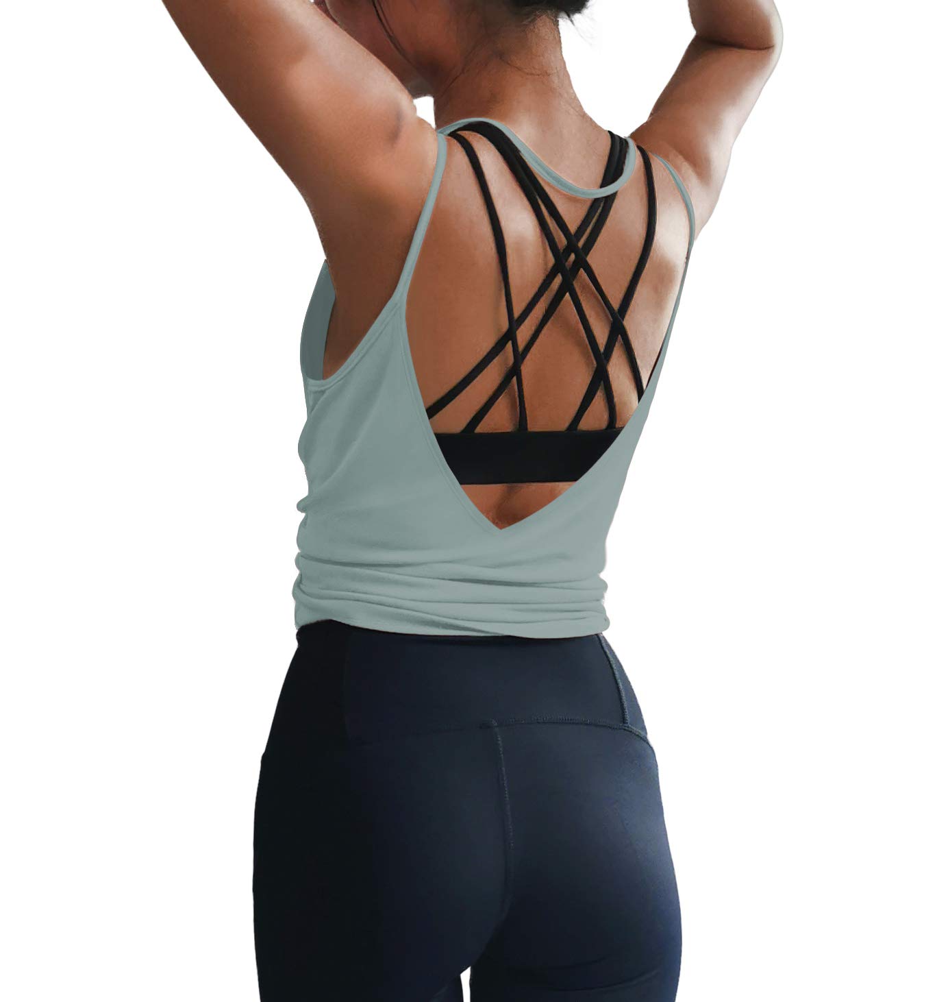 LEXISLOVE Women's Workout Shirts - Sexy Open Back Activewear, Sports Yoga Tank Tops for Gym, Running & Fitness | Breathable & Stylish Exercise Tops for Women