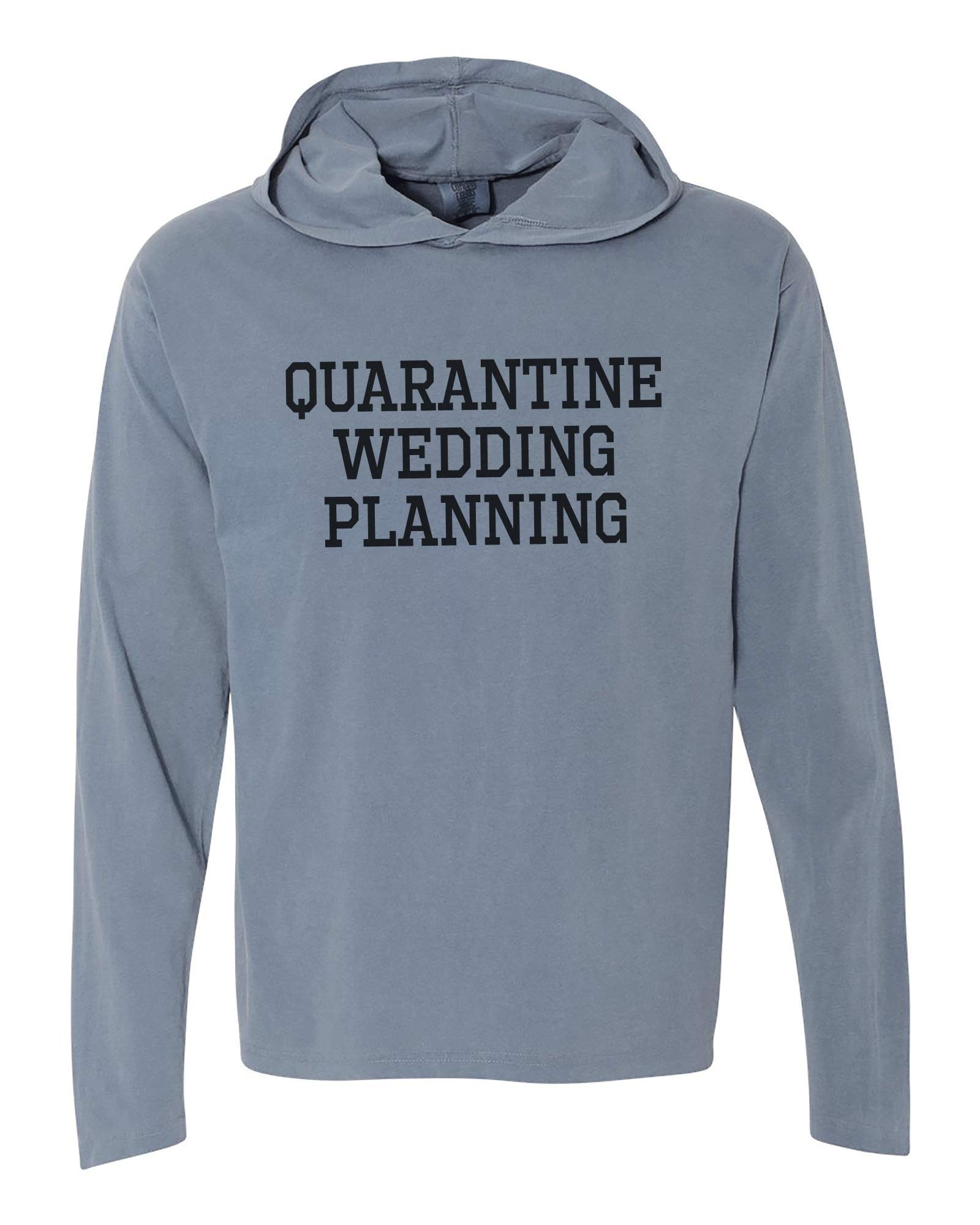 7 ate 9 Apparel Unisex Blue Hoodie for Wedding Planning Brides - Perfect for Quarantine, Virtual Ceremonies & Casual Wear