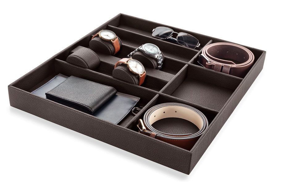Multi-Purpose Night Tray with 1 Internal Divider - Perfect for Bedside Organization, Snacks, Jewelry & Essentials