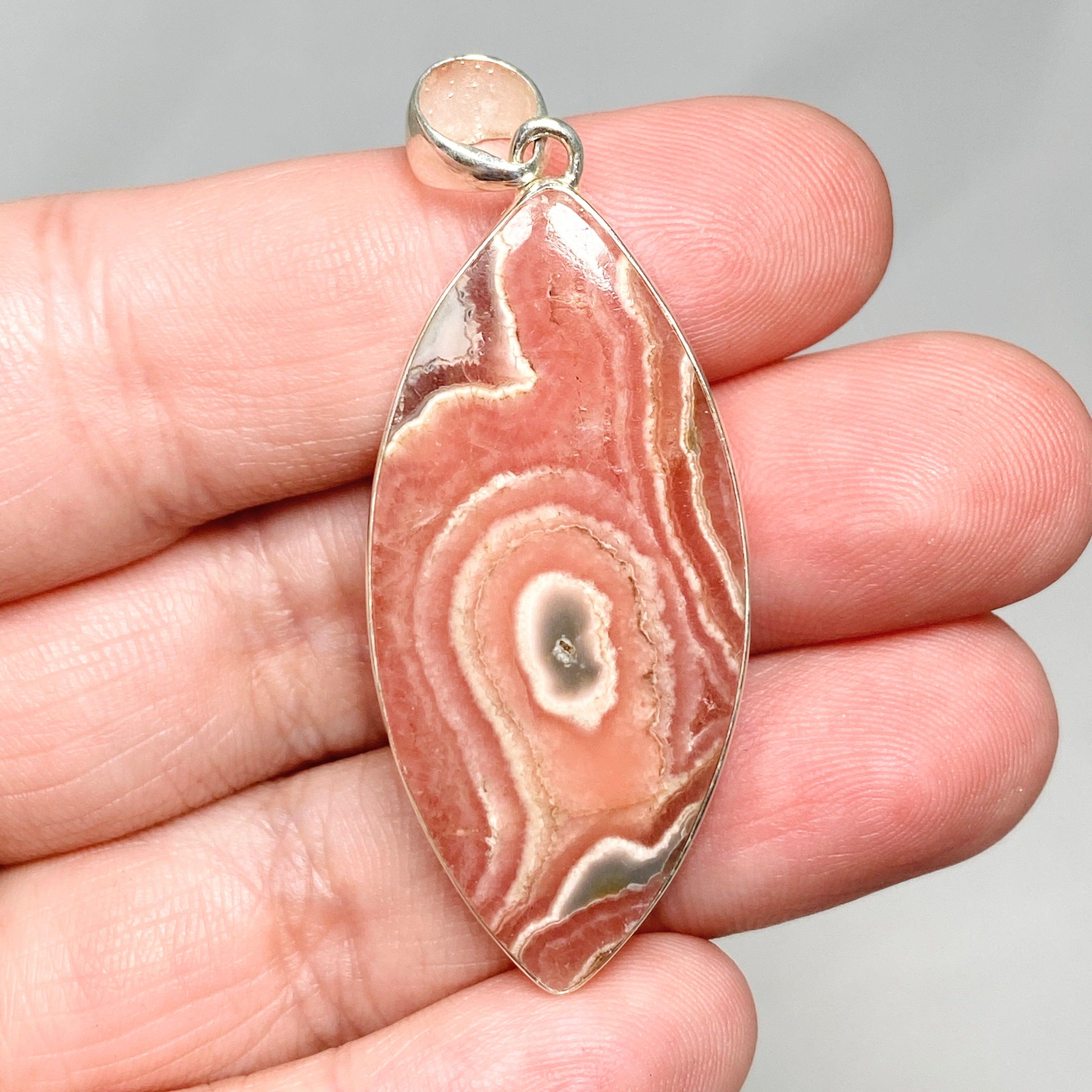 Rhodochrosite Marquise Cut Pendant Necklace KPGJ4330 - Elegant Jewelry for Women, Gift for Her, Perfect for Valentine's Day & Anniversary