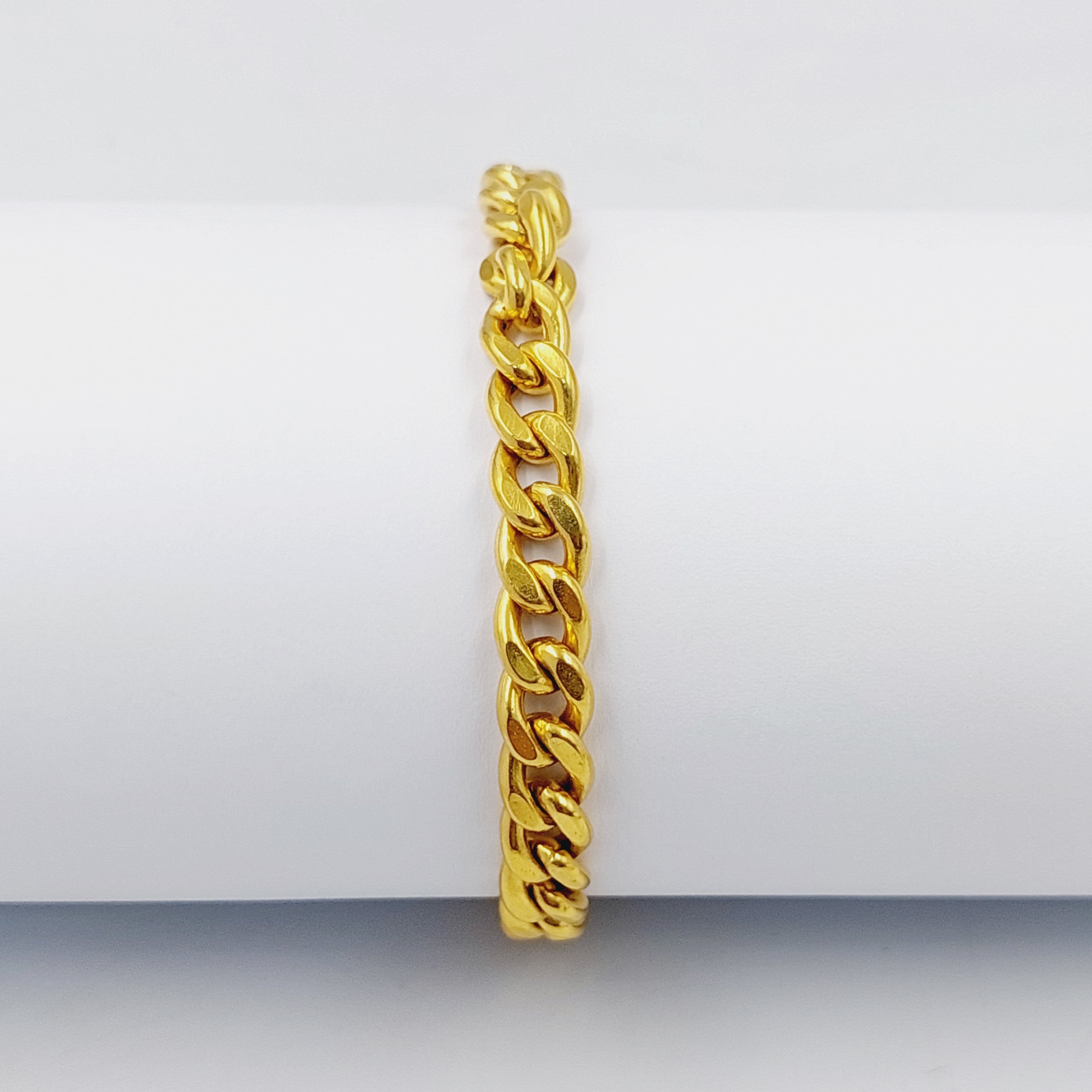 Stylish Enameled & Zircon Studded Cuban Link Bracelet for Men - Perfect for Parties, Weddings & Everyday Fashion