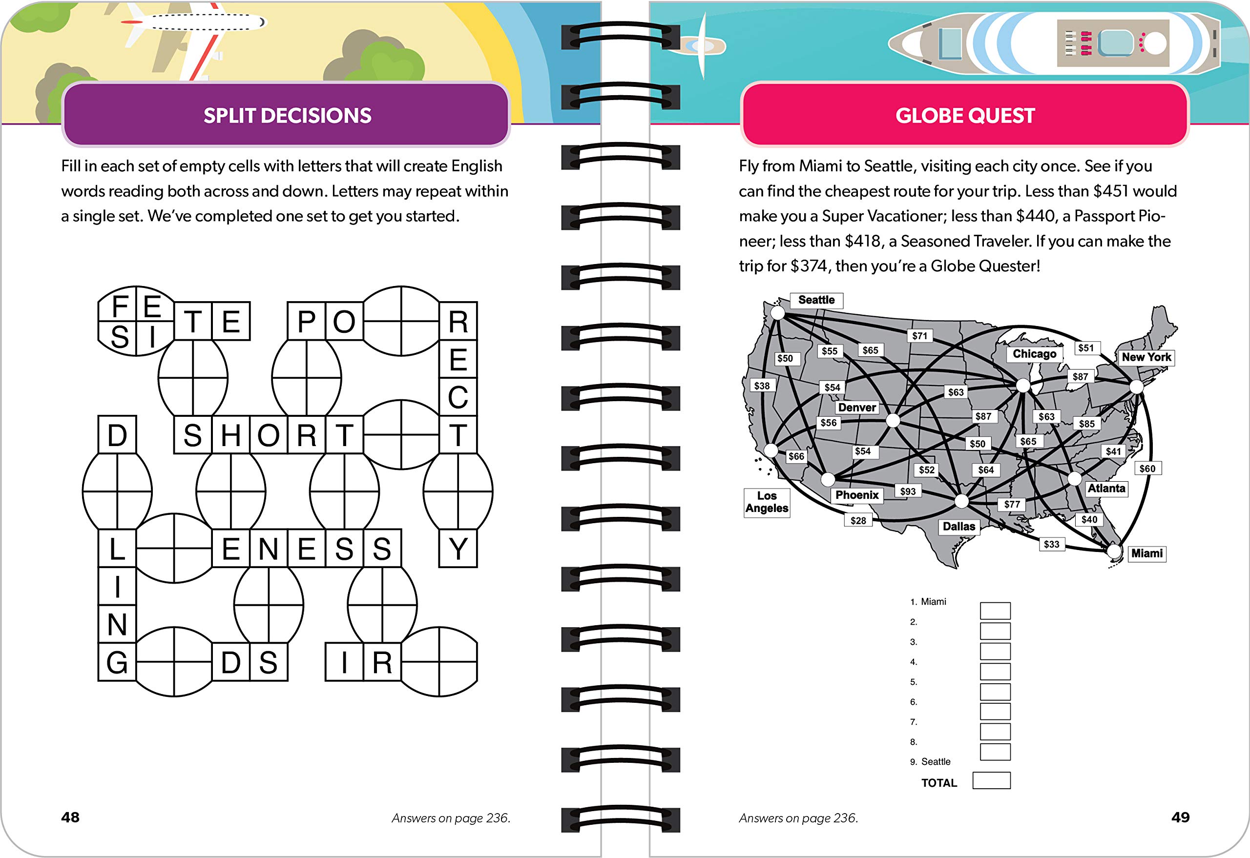 Brain Games - Travel Puzzles & Games for Road Trips