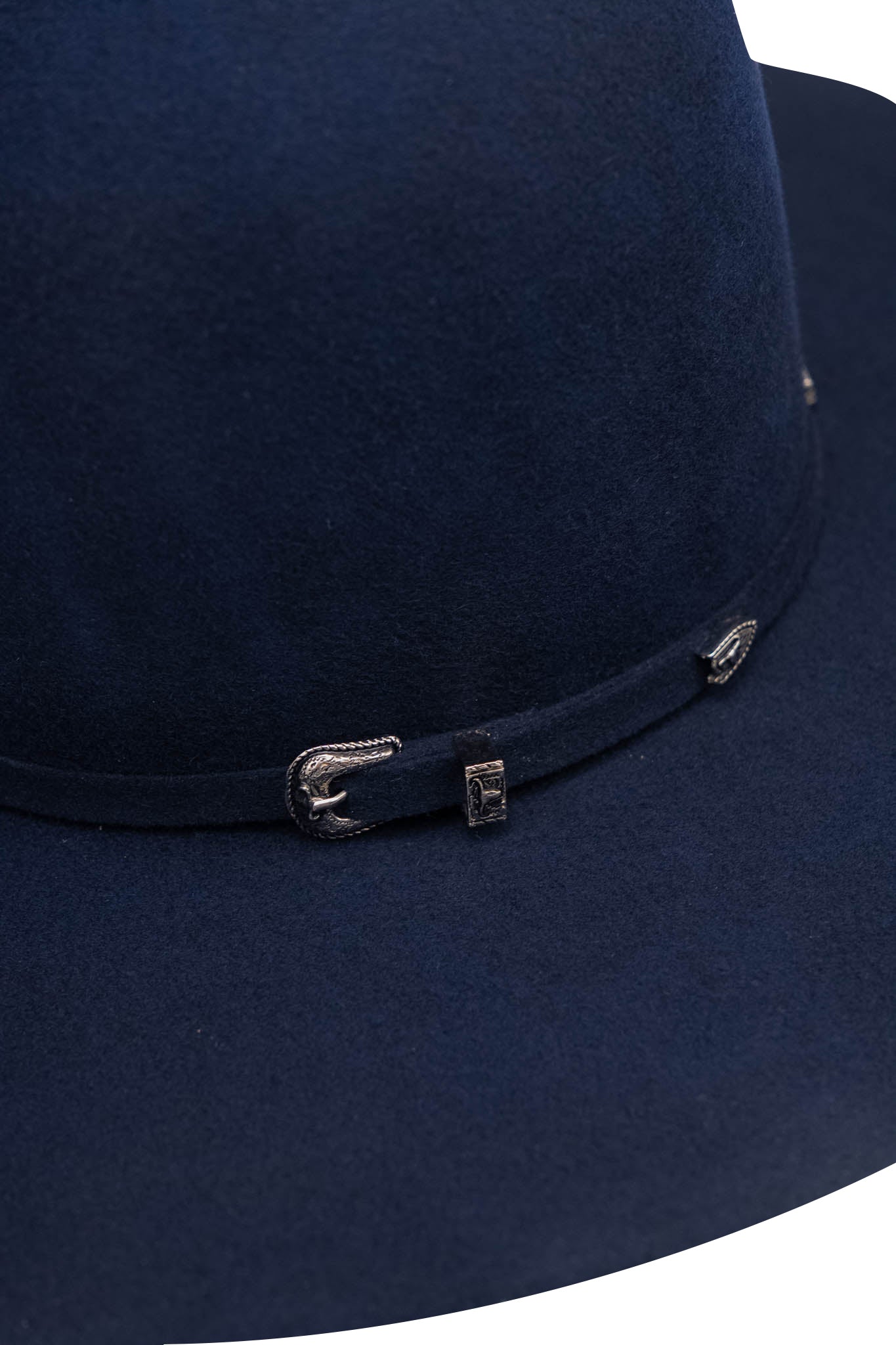 Rock'em 4X Navy Blue Open Crown Felt Cowboy Hat for Men - Western Rodeo, Outdoor & Country Style Fashion Accessory