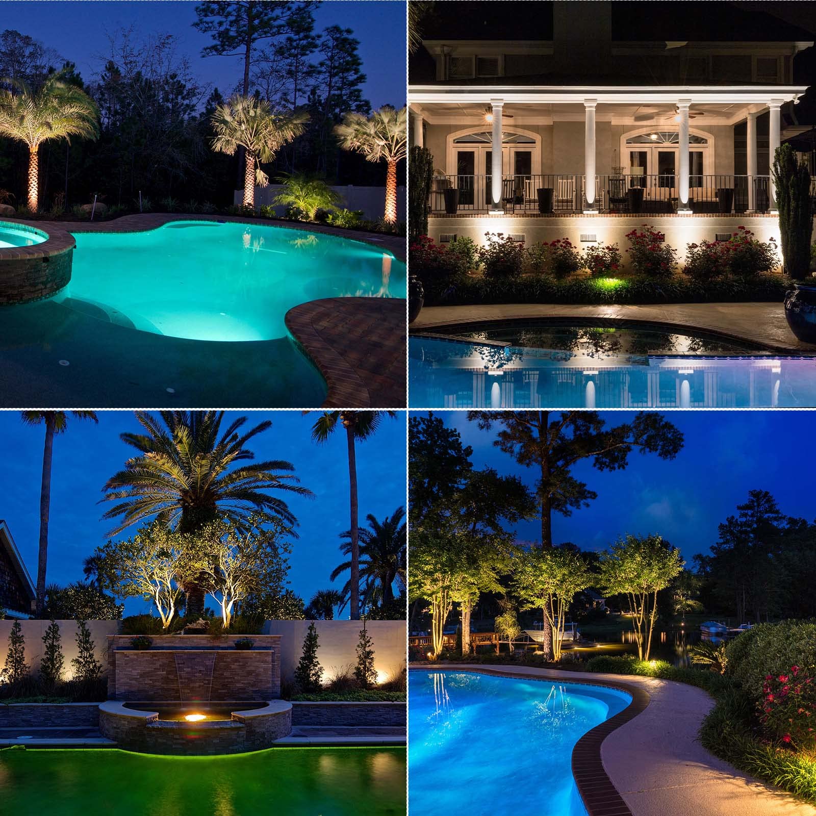 6 Watt LED Floodlight, 8 Pack - Waterproof Outdoor Landscape Lighting for Driveway, Yard, Lawn, Garden & Pathways - Bright Energy-Efficient Spotlights for Home Security & Decoration