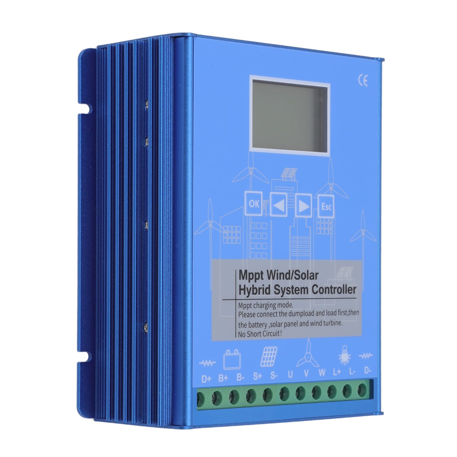 12V 24V MPPT Solar Charge Controller - Intelligent Wind & Solar Hybrid Regulator for Off-Grid Power Systems | Perfect for RV, Boat, Home & Cabin Solar Panel Kits